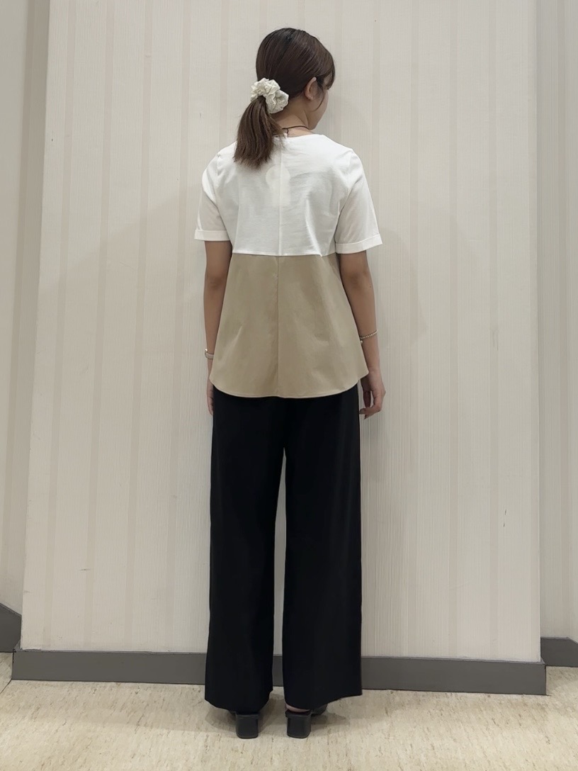 ちひさんの「INDIVI｜【褒められパンツ／洗える／ウエストゴム】ワイドタックパンツ」を使ったコーディネート