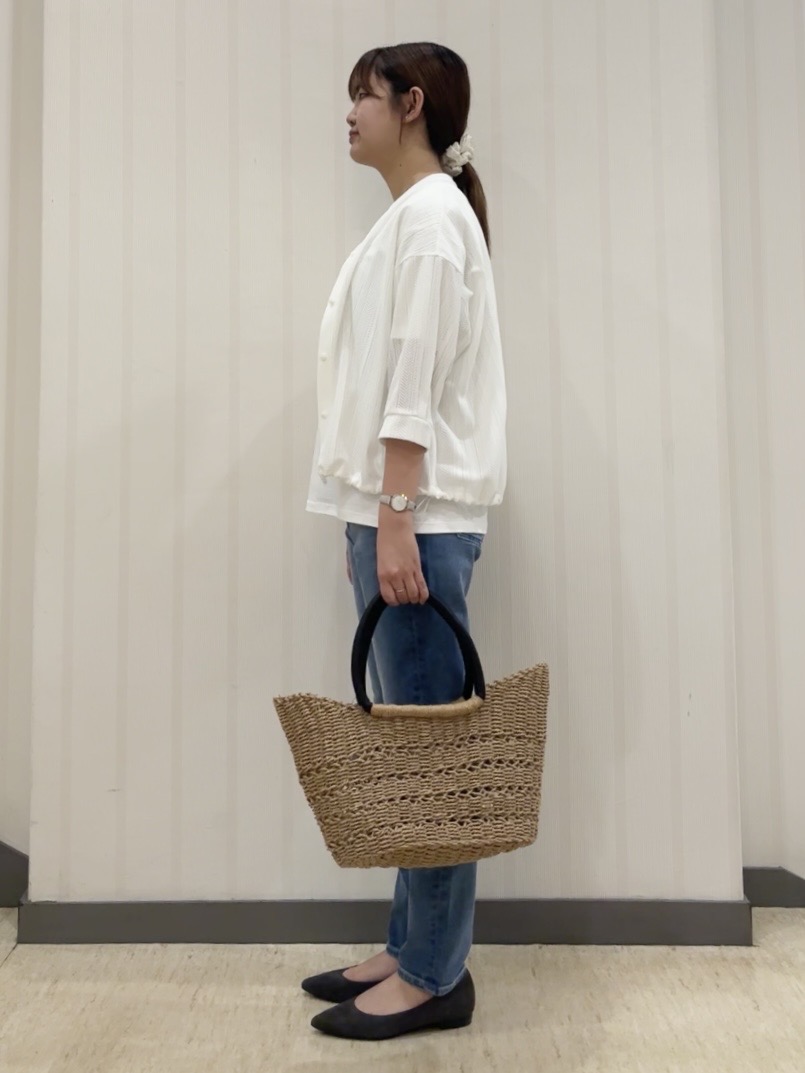 ちひさんの「INDIVI｜【透かし編み】ペーパーヤーン バスケットバッグ」を使ったコーディネート
