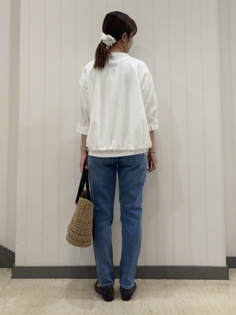 ちひさんの「INDIVI｜【透かし編み】ペーパーヤーン バスケットバッグ」を使ったコーディネート