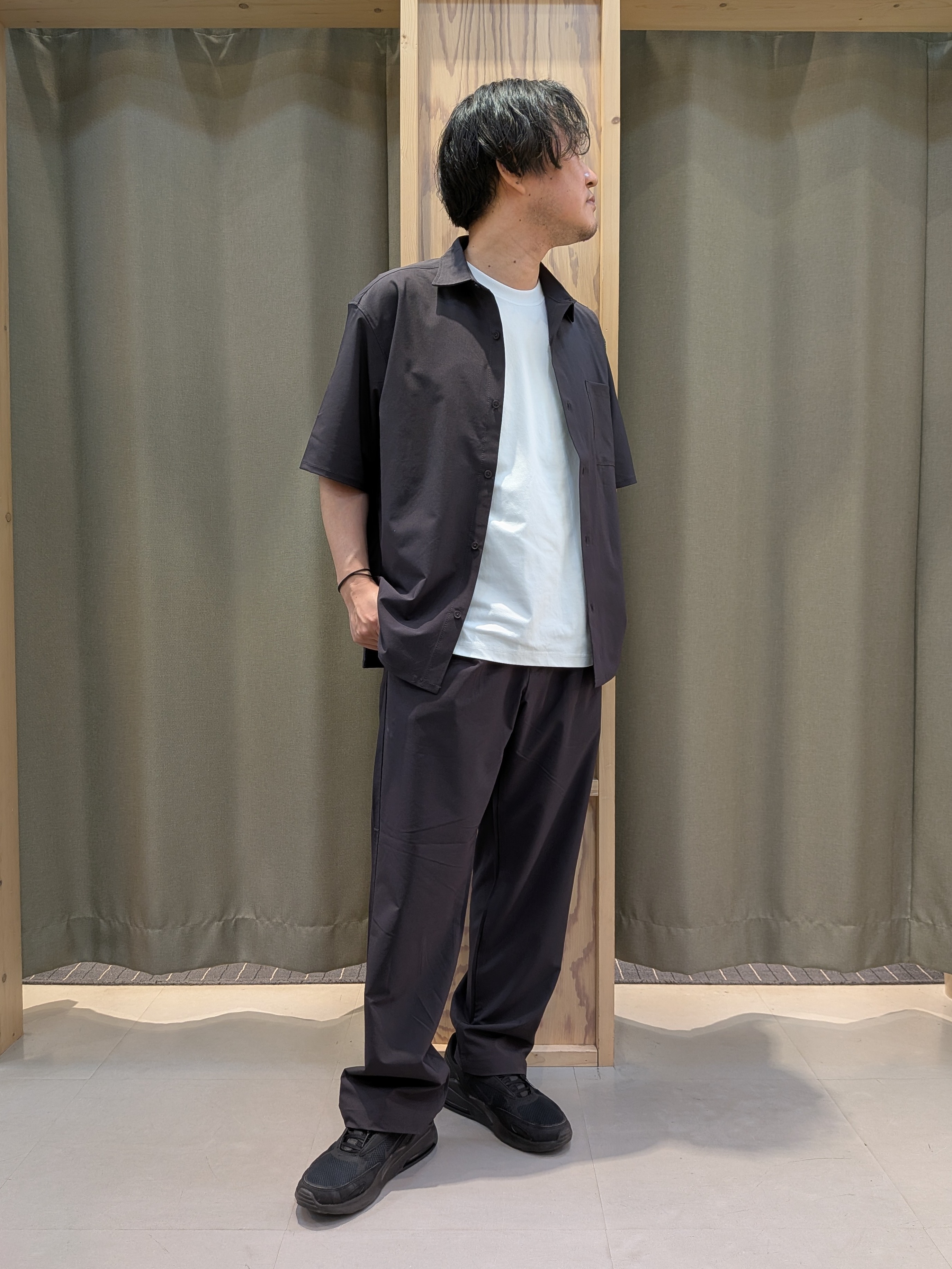 okcさんの「THE SHOP TK｜クールウェザー 半袖シャツ 接触冷感／吸水速乾／洗濯機OK／セットアップ可」を使ったコーディネート