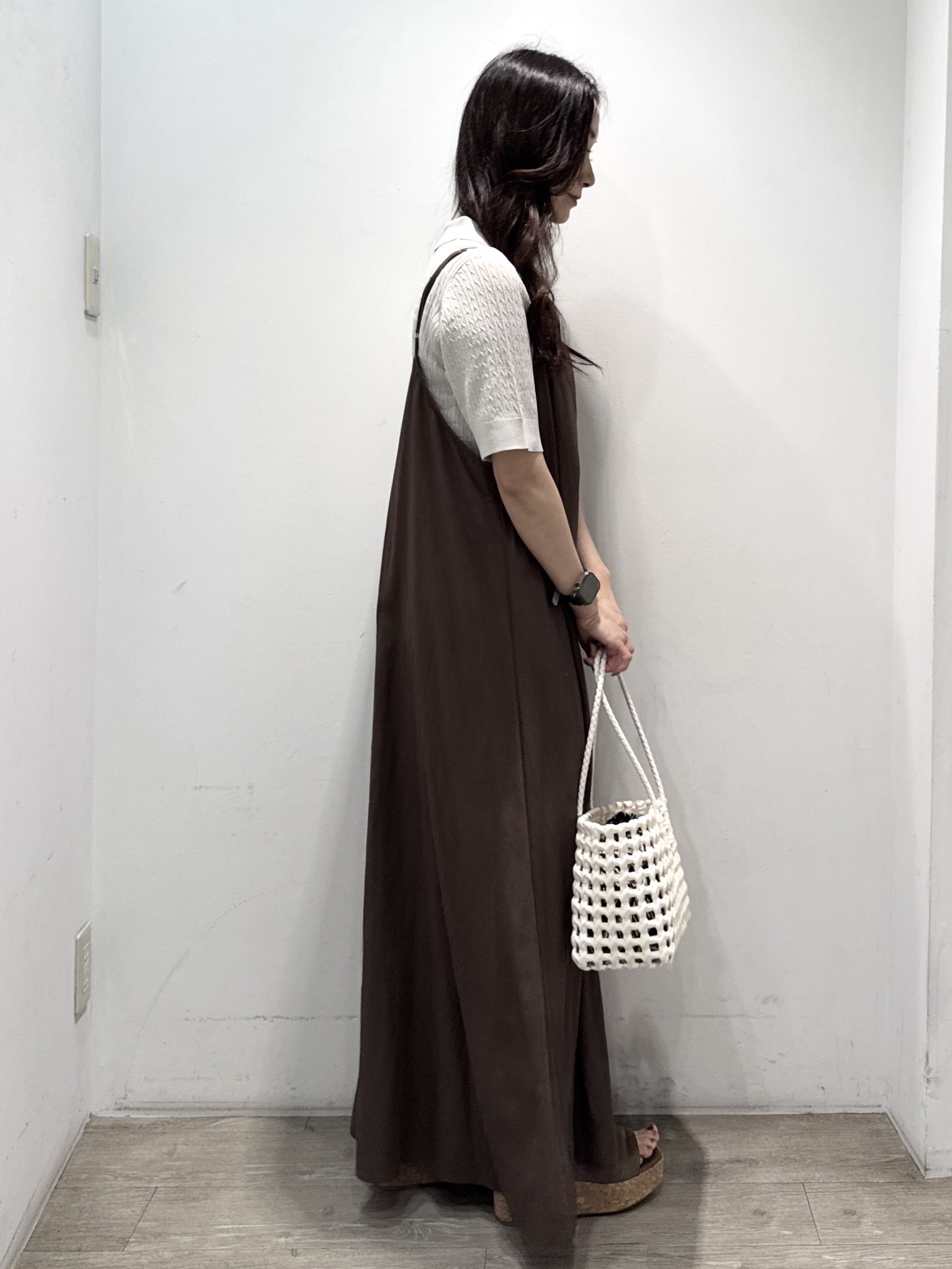 yuicciさんの「OPAQUE.CLIP｜【UV／接触冷感】ケーブルポロニット《洗濯機OK／抗ピル》」を使ったコーディネート