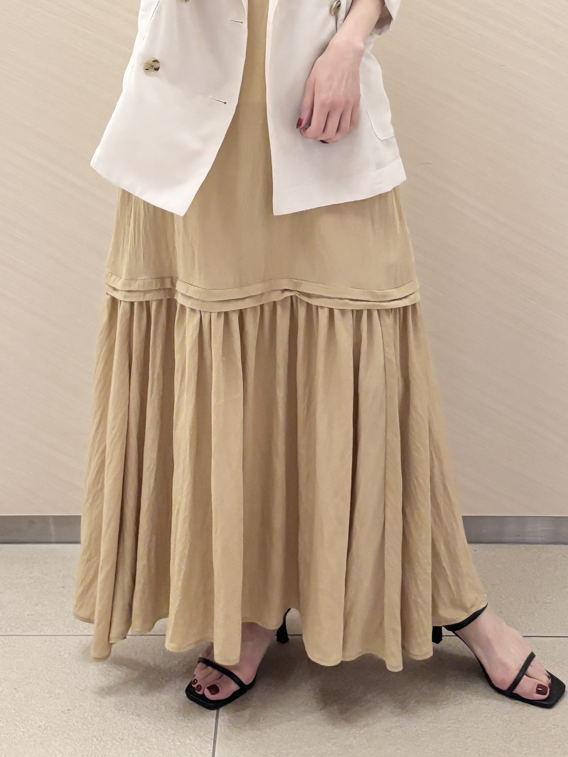 清水夏姫さんの「DRESSTERIOR｜【otonaMUSE5月号掲載】スキニーベルトサンダル」を使ったコーディネート