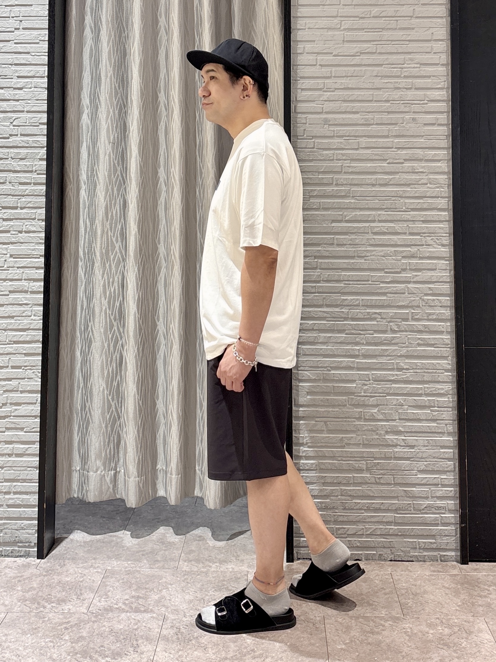 Pーyamaさんの「THE SHOP TK｜クールウェザー 半袖シャツ 接触冷感／吸水速乾／洗濯機OK／セットアップ可」を使ったコーディネート