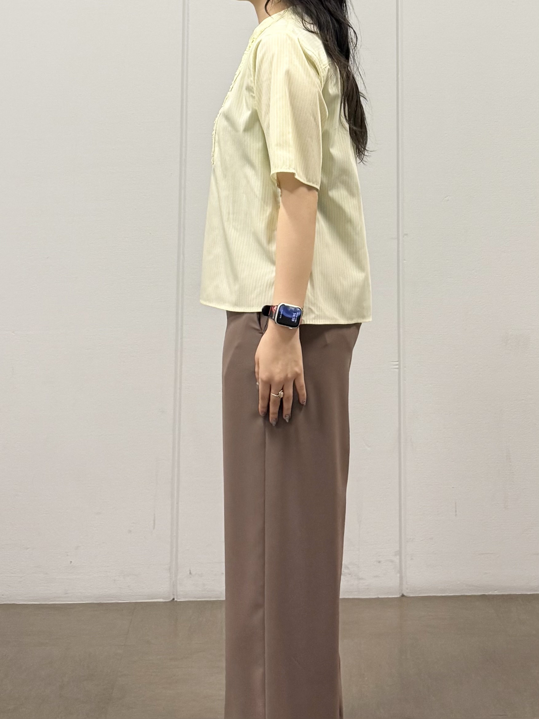mizukiさんの「INDIVI｜【UVケア／吸汗速乾／着映え】フリルピンタックブラウス」を使ったコーディネート