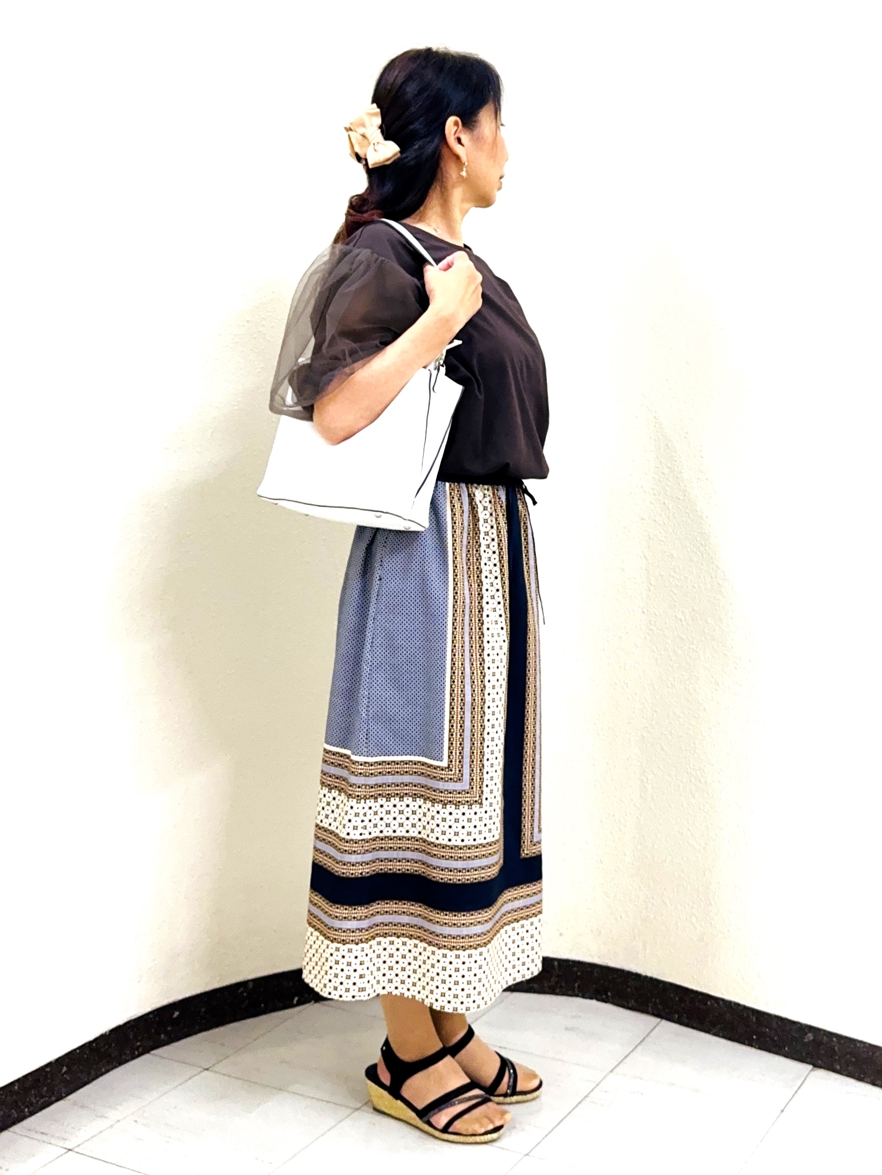 ⭐︎Eimi⭐︎さんの「Reflect｜【UVカット／接触冷感／吸水速乾】チュールスリーブプルオーバー」を使ったコーディネート