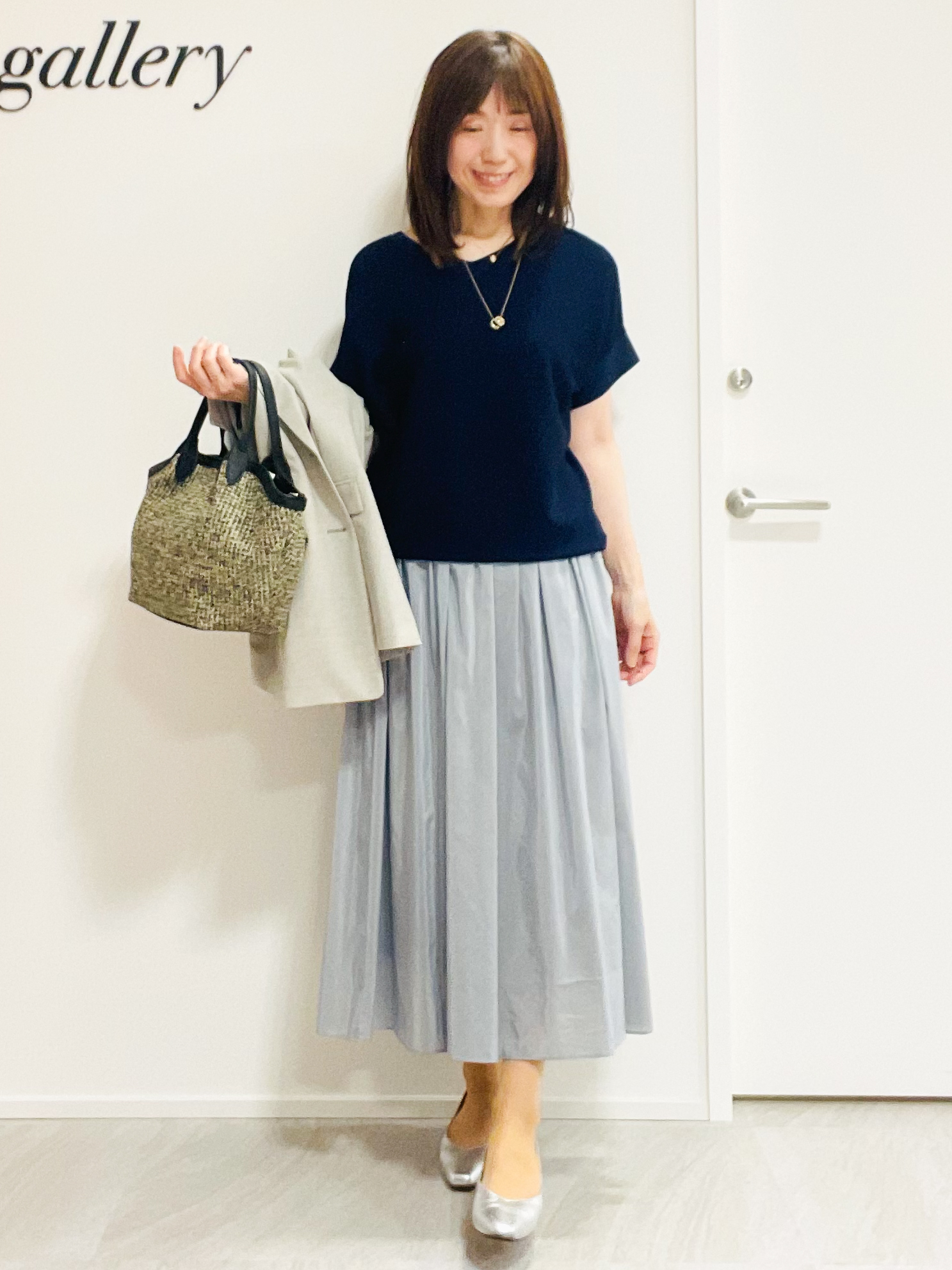 めいさんの「UNTITLED｜【シワになりにくい/セットアップ可/接触冷感】ハーフスリーブジャケット」を使ったコーディネート