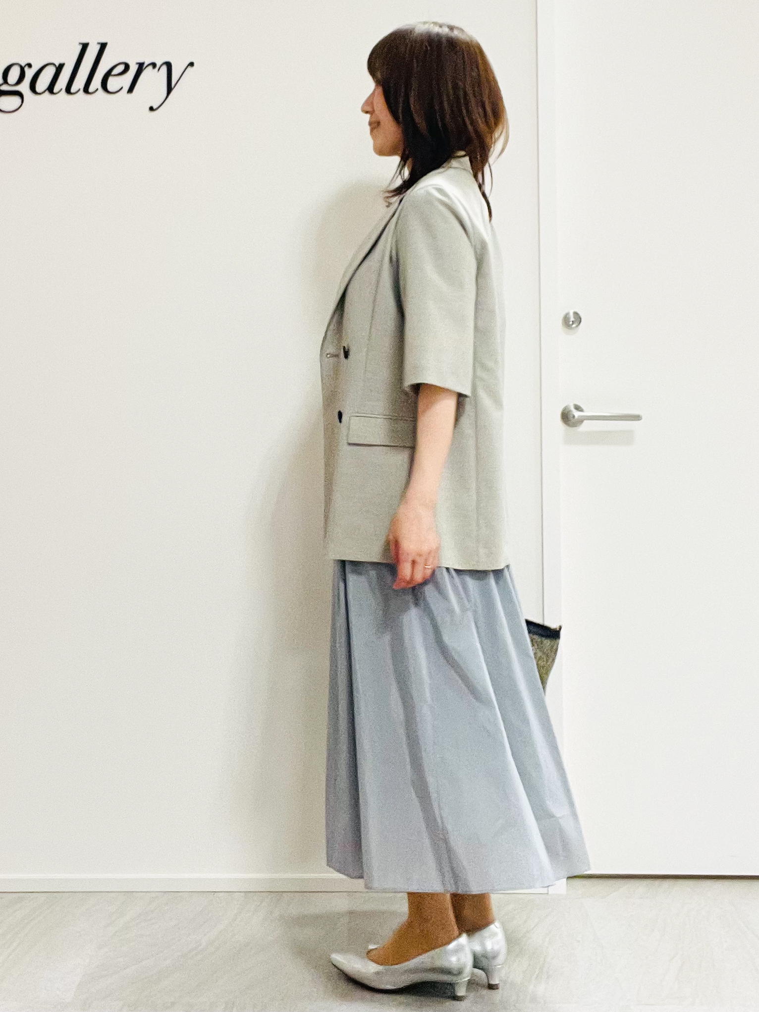 めいさんの「UNTITLED｜【シワになりにくい/セットアップ可/接触冷感】ハーフスリーブジャケット」を使ったコーディネート