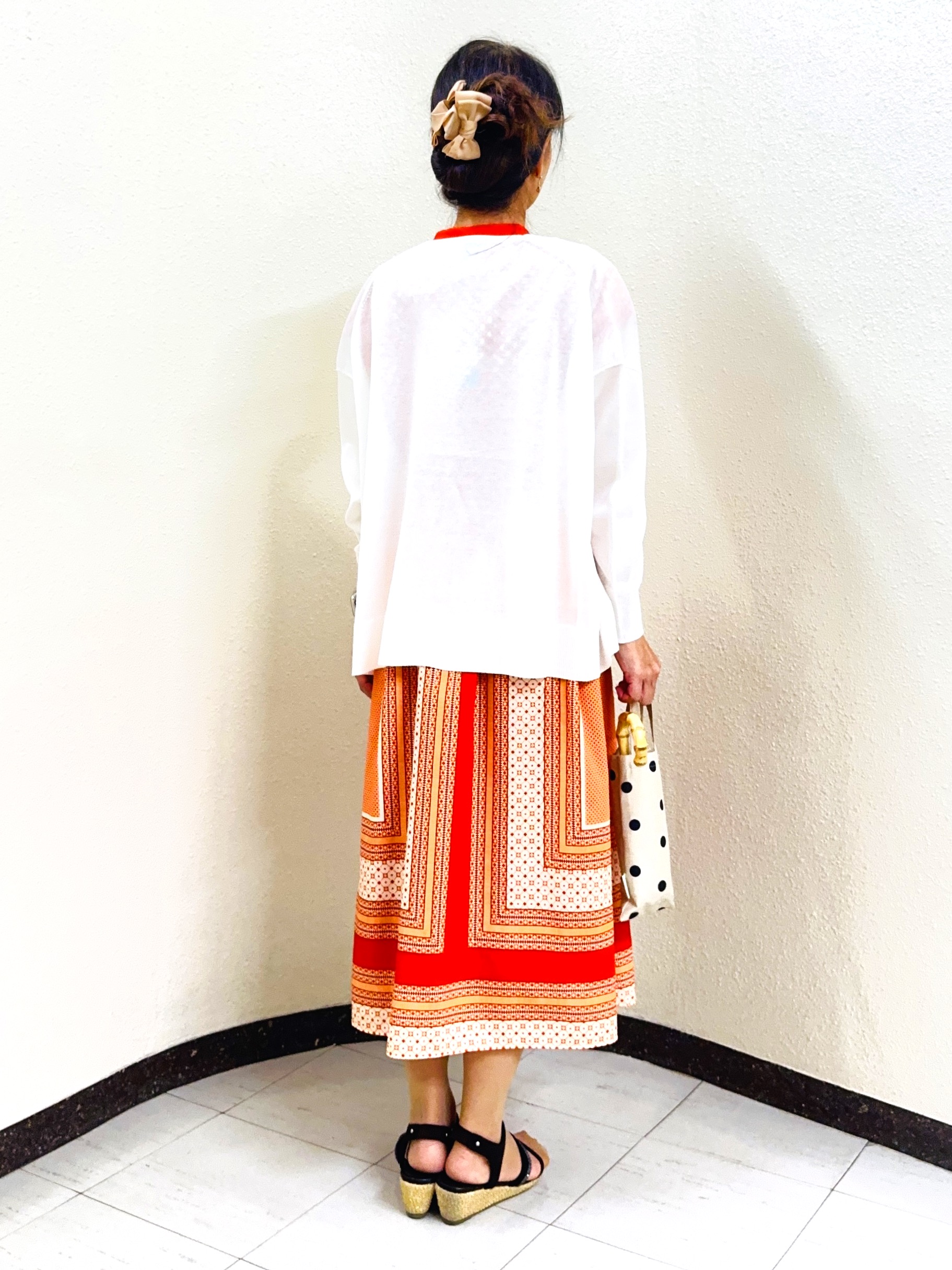 ⭐︎Eimi⭐︎さんの「Reflect｜幾何学柄フレンチスリーブワンピース」を使ったコーディネート