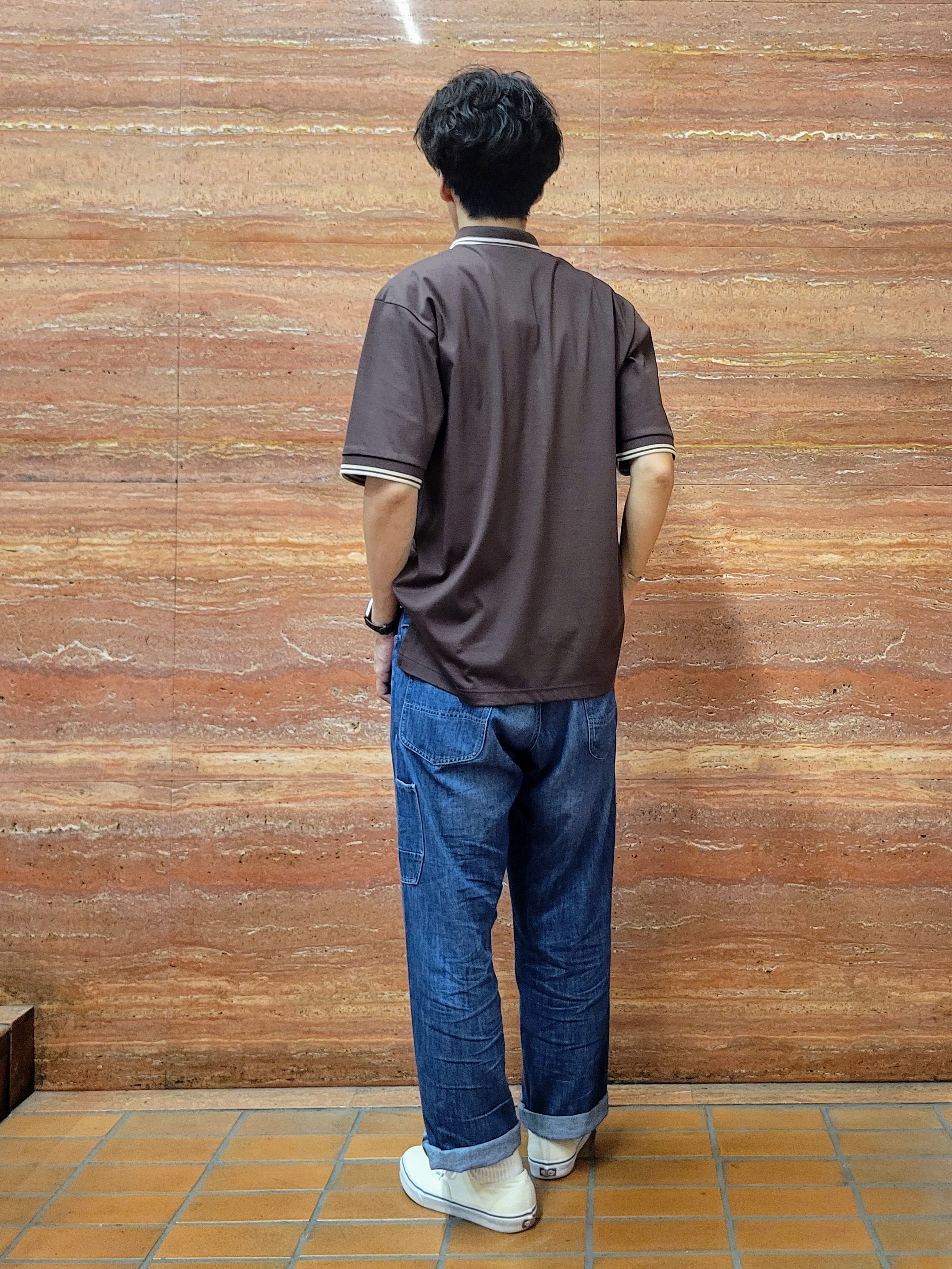 piroyaさんの「TAKEO KIKUCHI｜【BOWLER HAT LABEL】アイスクリアコットン ボーラーハットウォーカー ポロシャツ」を使ったコーディネート