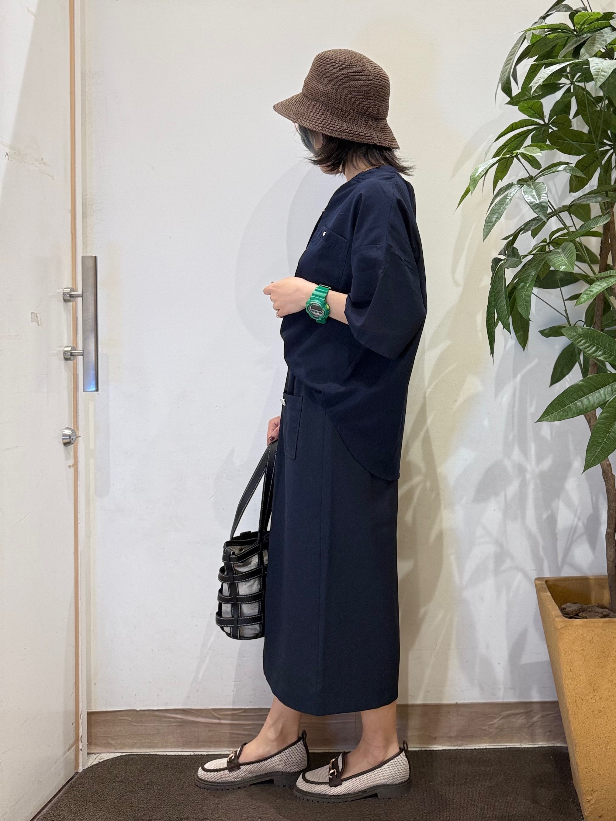 misakiさんの「SHOO･LA･RUE｜【洗濯機可/S-LL】大人の抜け感 ゆるっと5分袖シャツ」を使ったコーディネート