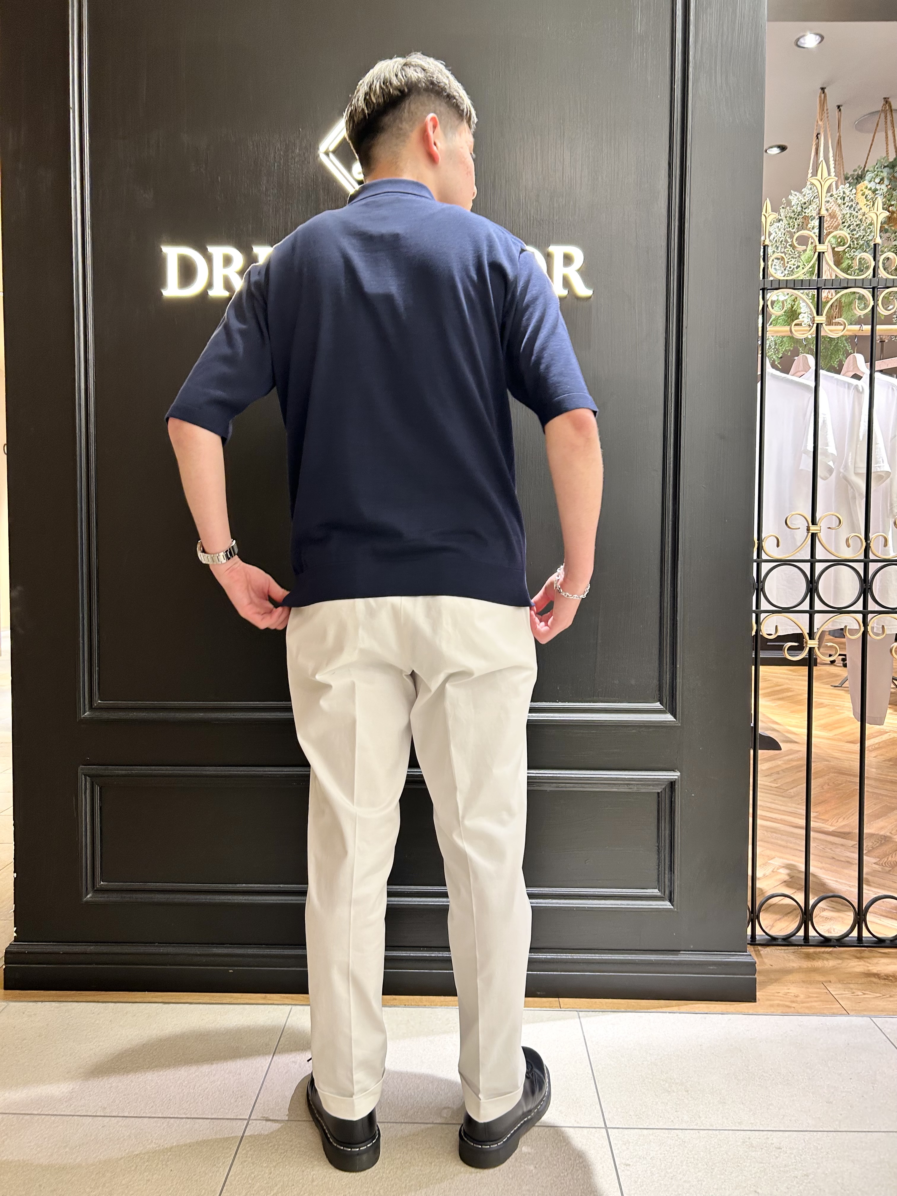 千葉亮太さんの「DRESSTERIOR｜【干場義雅&times;DRESSTERIOR】ウォッシャブル ニットポロシャツ」を使ったコーディネート