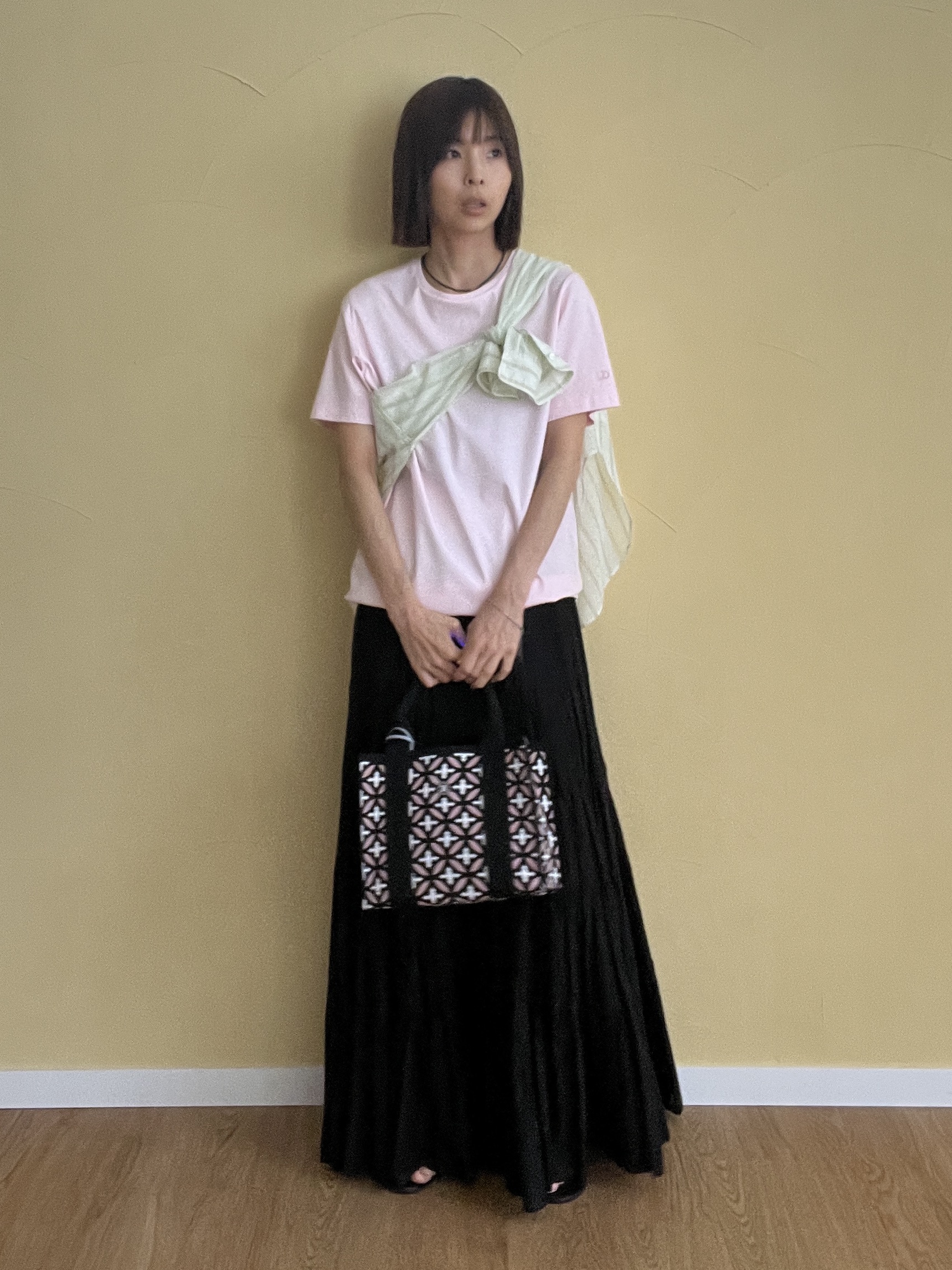 misaさんの「DRESSTERIOR｜【接触冷感／抗菌防臭／消臭】アイスクリアコットンTシャツ」を使ったコーディネート