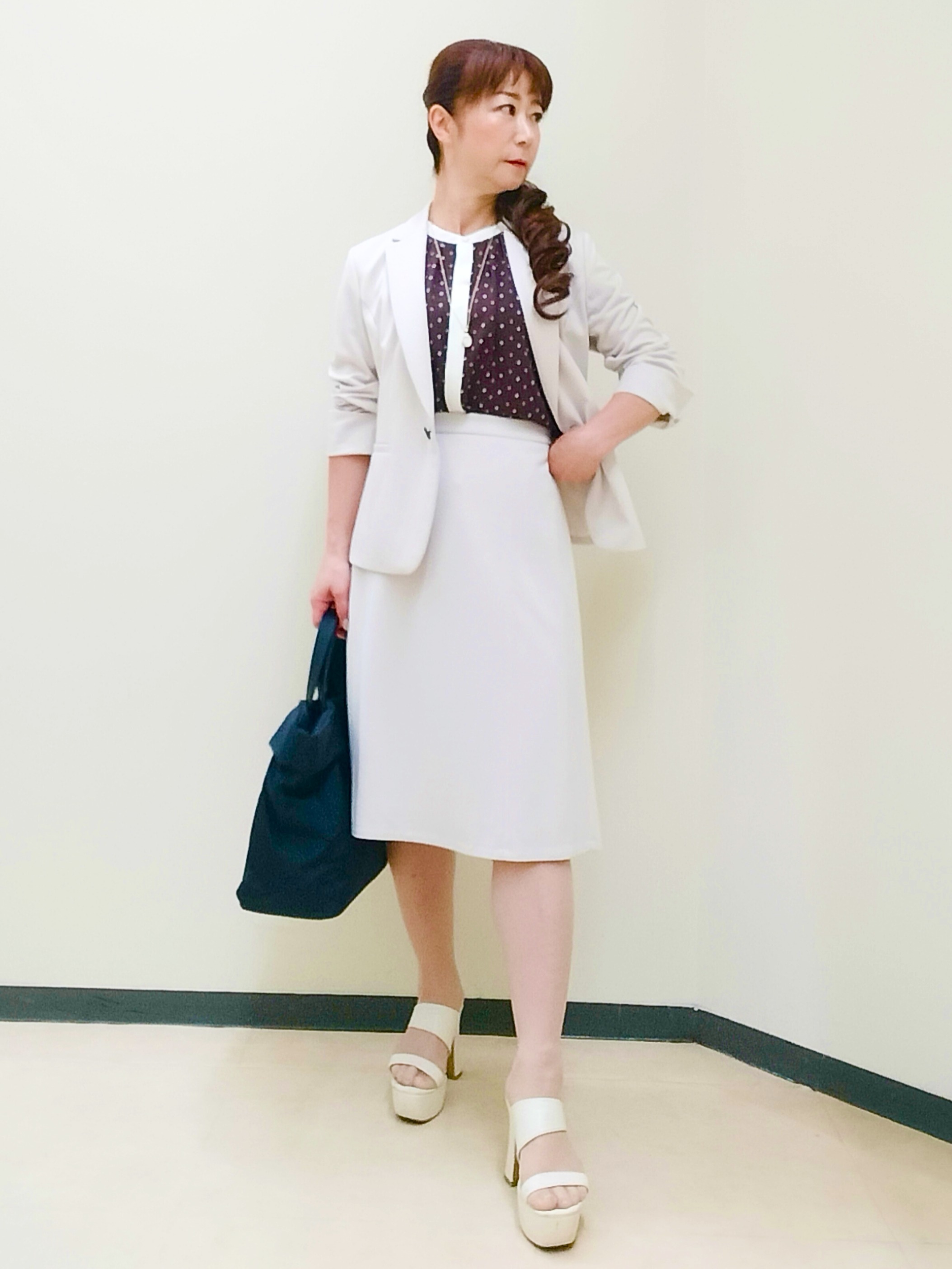 花さんの「Reflect｜【SS-4Lサイズ／UVカット／接触冷感】匠ジャケット／ベーシックテーラード」を使ったコーディネート