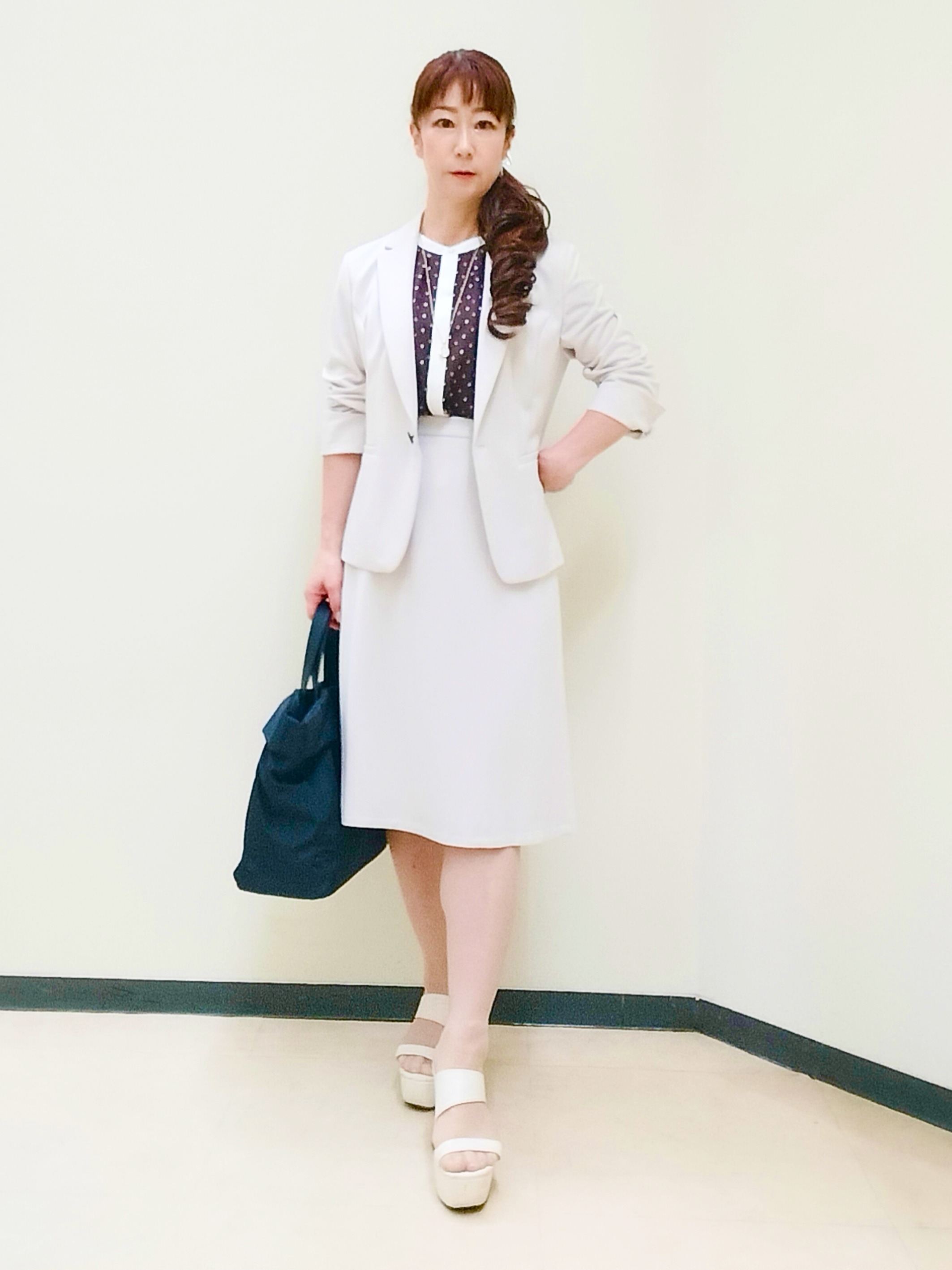 花さんの「Reflect｜【SS-4Lサイズ／UVカット／接触冷感】匠ジャケット／ベーシックテーラード」を使ったコーディネート