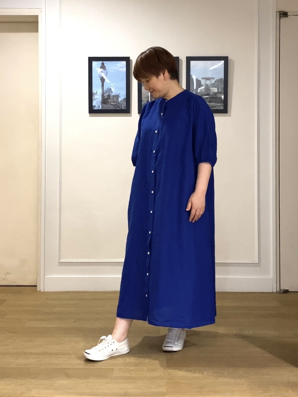 Hiroさんの「Dessin｜【洗える】リネン混シャツワンピース」を使ったコーディネート