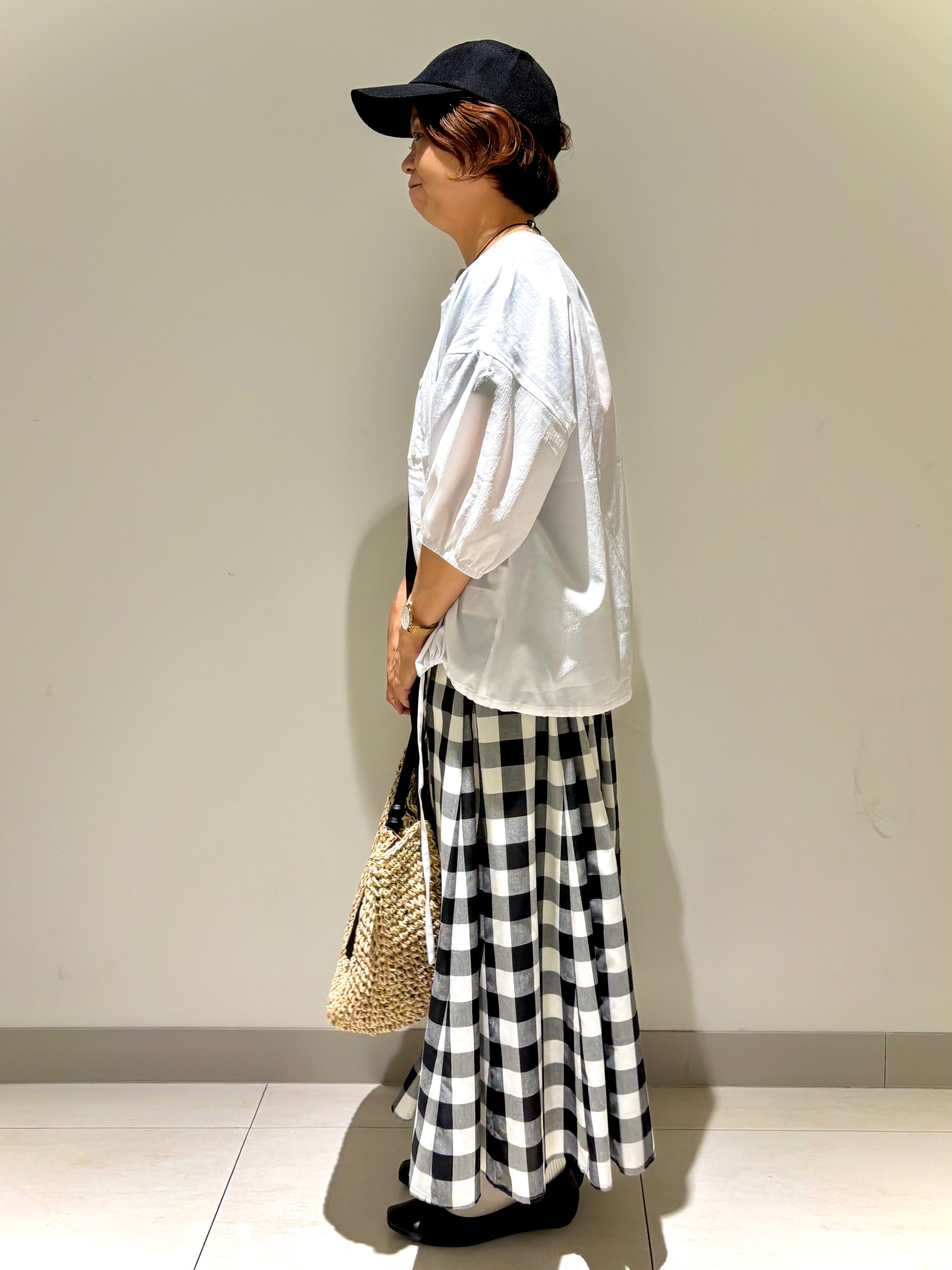 Haruさんの「Dessin｜【UVカット/接触冷感】美光沢カットソー」を使ったコーディネート