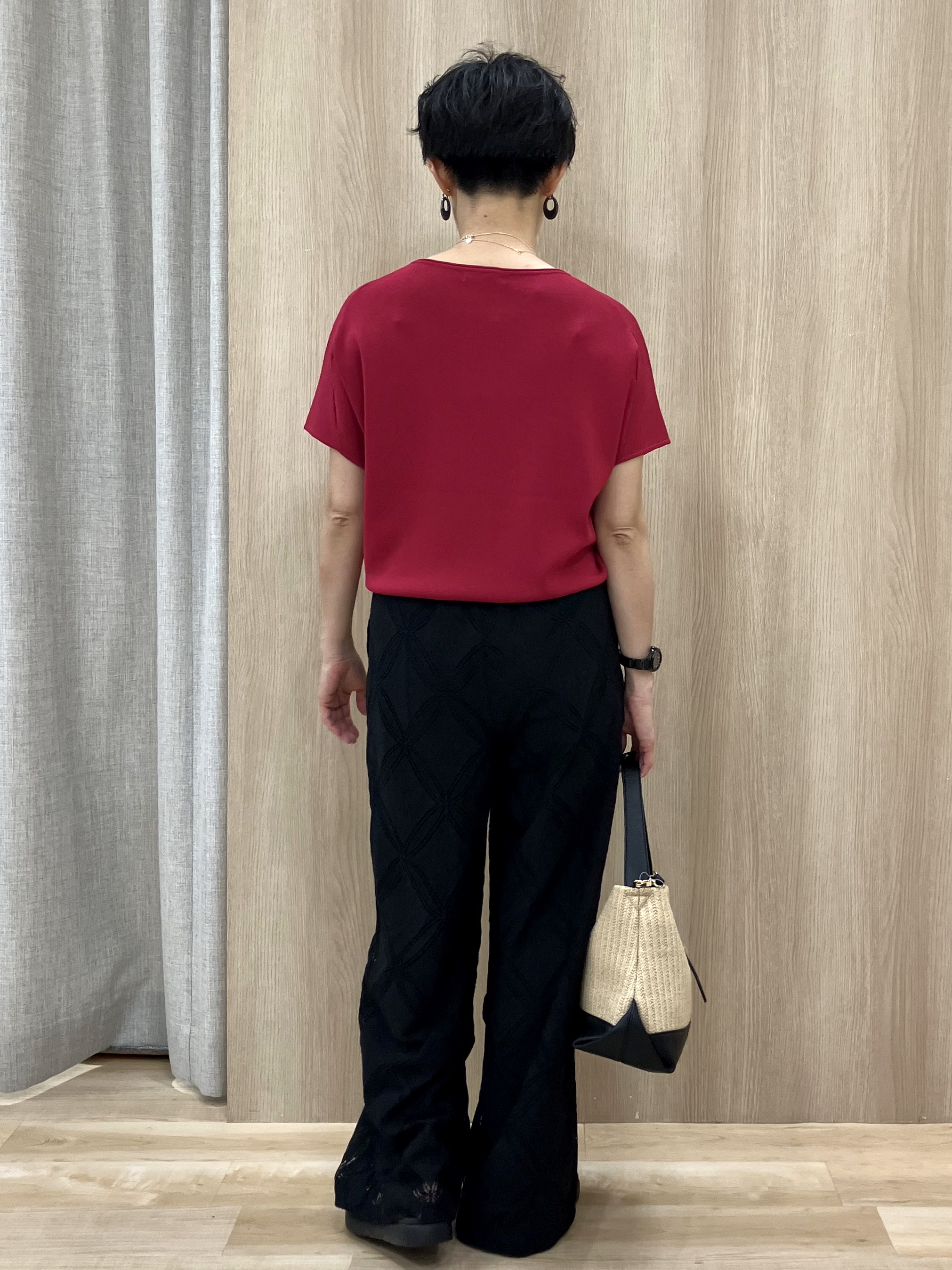 Keiさんの「grove｜【シリーズ累計36万枚！名品ニット】やわらかドライタッチ ドルマンニット」を使ったコーディネート