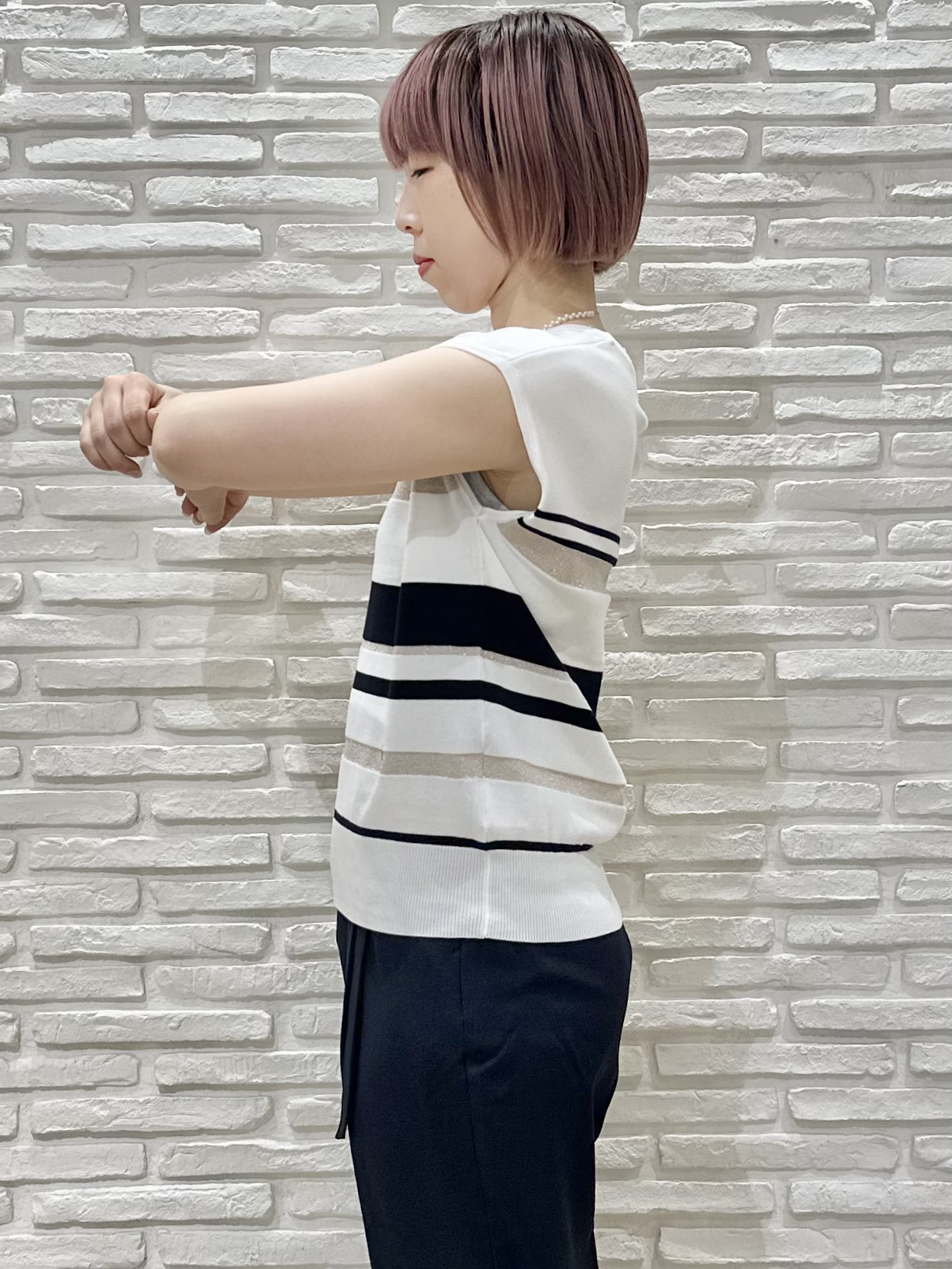 Hana...eさんの「index｜【接触冷感／吸水速乾】セットアップ対応ストレッチテーラードジャケット《イージーアイロン／洗濯機OK／」を使ったコーディネート