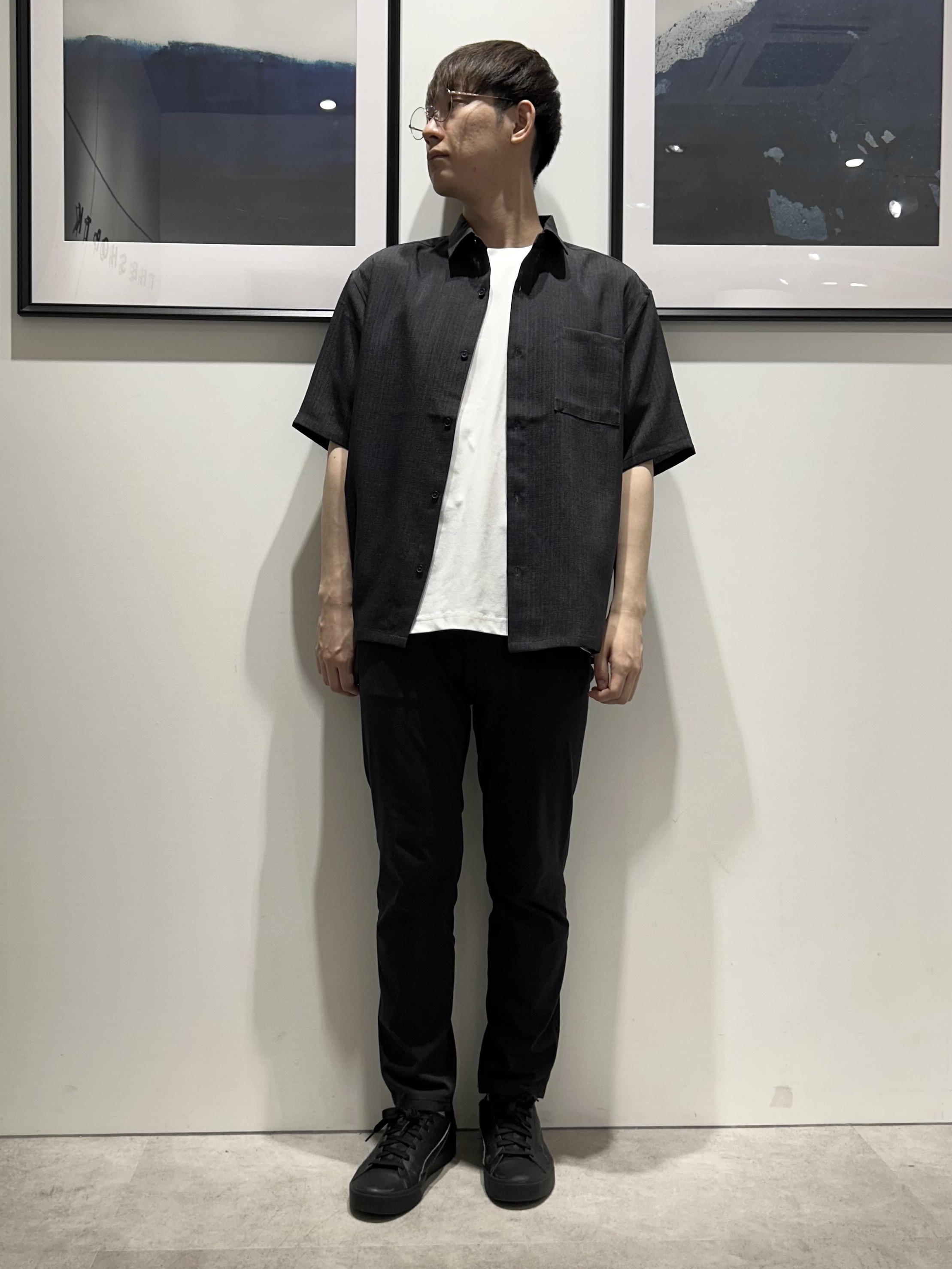。さんの「THE SHOP TK｜【LINO FINE】 リネンライク半袖シャツ UVカット／イージーケア／吸水速乾／洗濯機OK／セッ」を使ったコーディネート