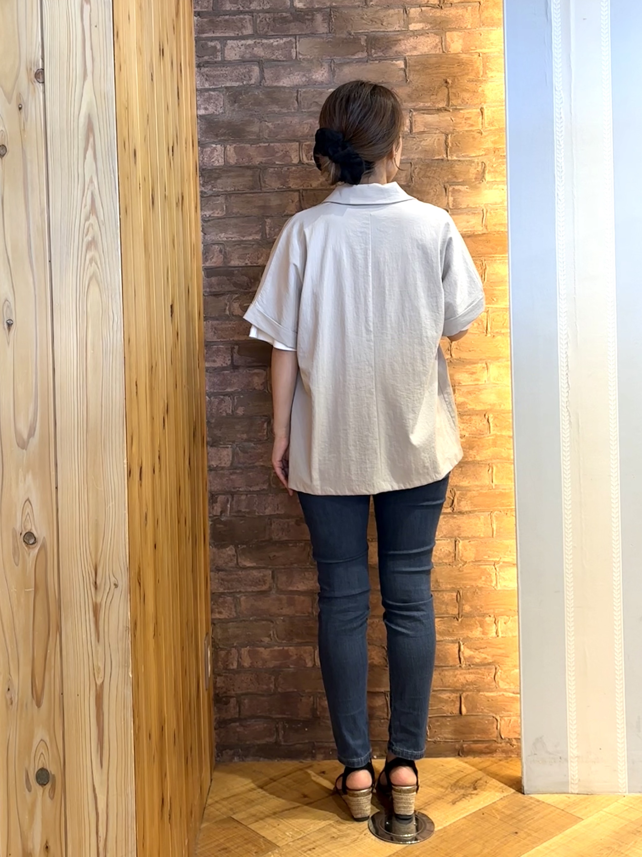 mieさんの「SHOO･LA･RUE｜【高レビュー/洗濯機可/セットアップ可】軽凛(かろりん) ひんやり半袖ジャケット」を使ったコーディネート