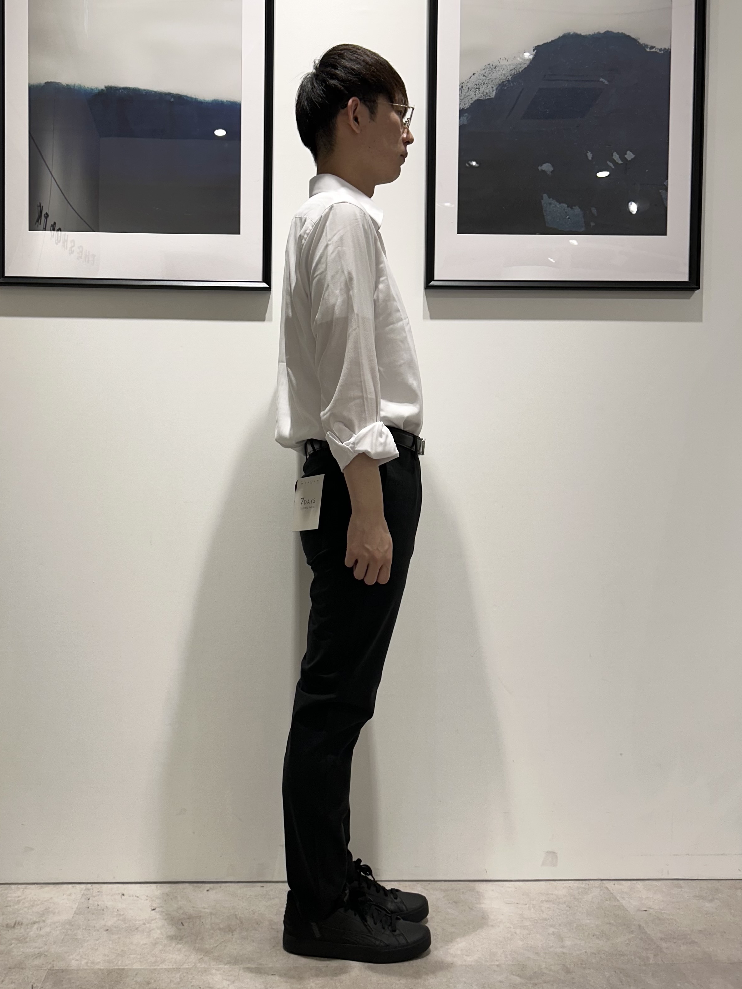 。さんの「THE SHOP TK｜【ビジネス/セレモニー】ドレスへリンボン長袖シャツ」を使ったコーディネート