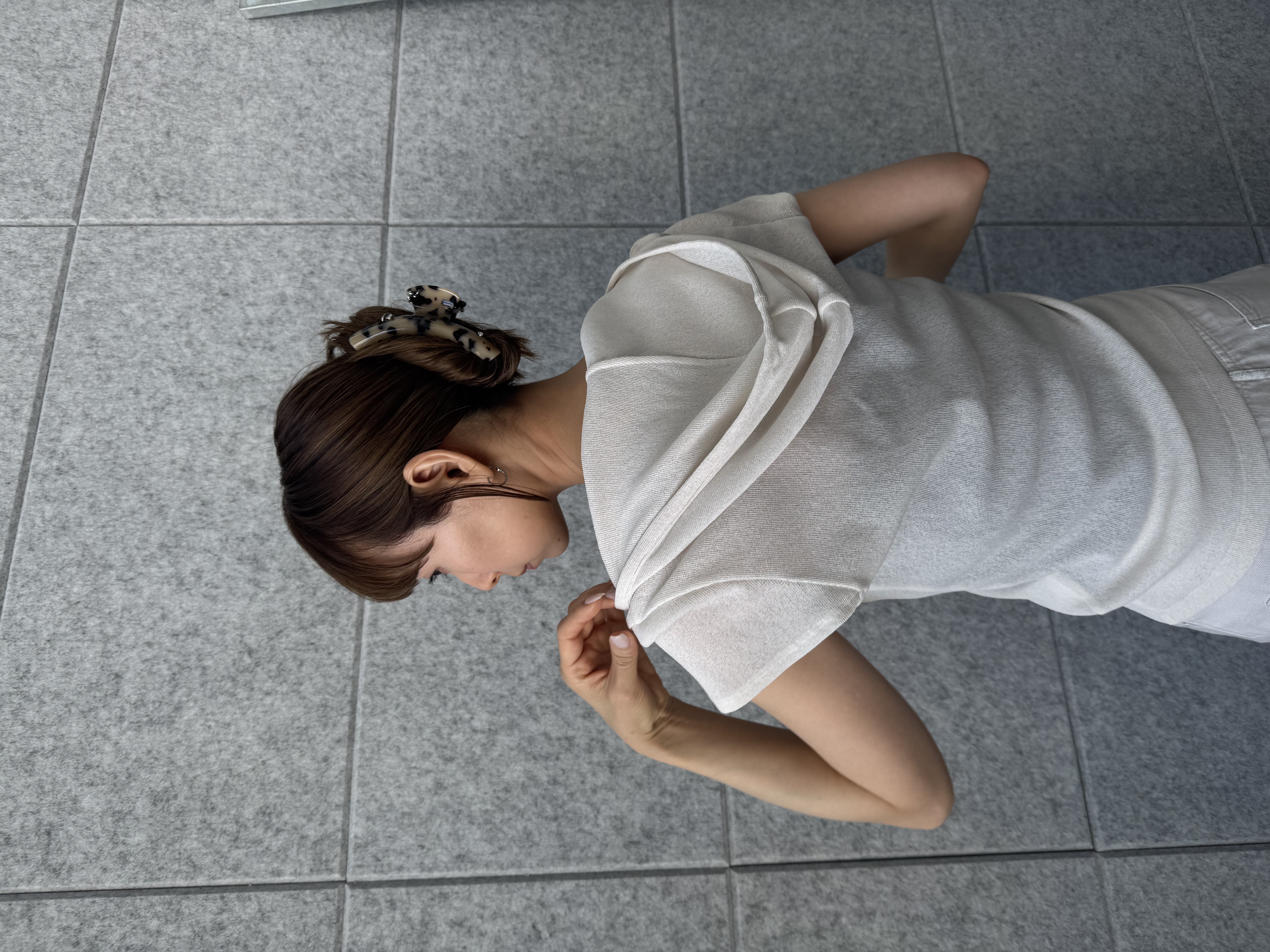 designer yukaさんの「CODE A｜soft button hood tee」を使ったコーディネート
