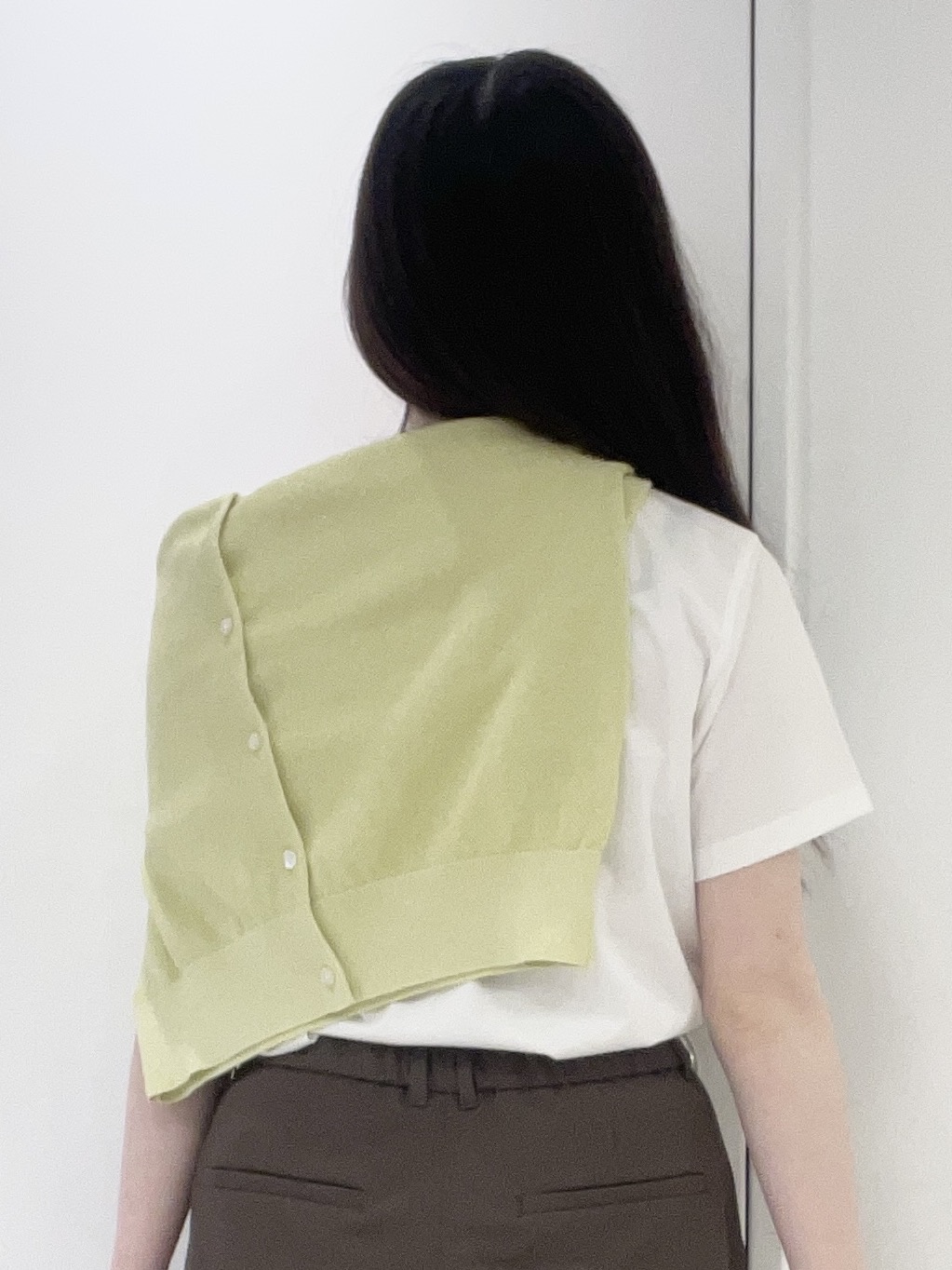 moeさんの「UNTITLED｜【アンサンブル可】ラメ混クルーネックカーディガン」を使ったコーディネート
