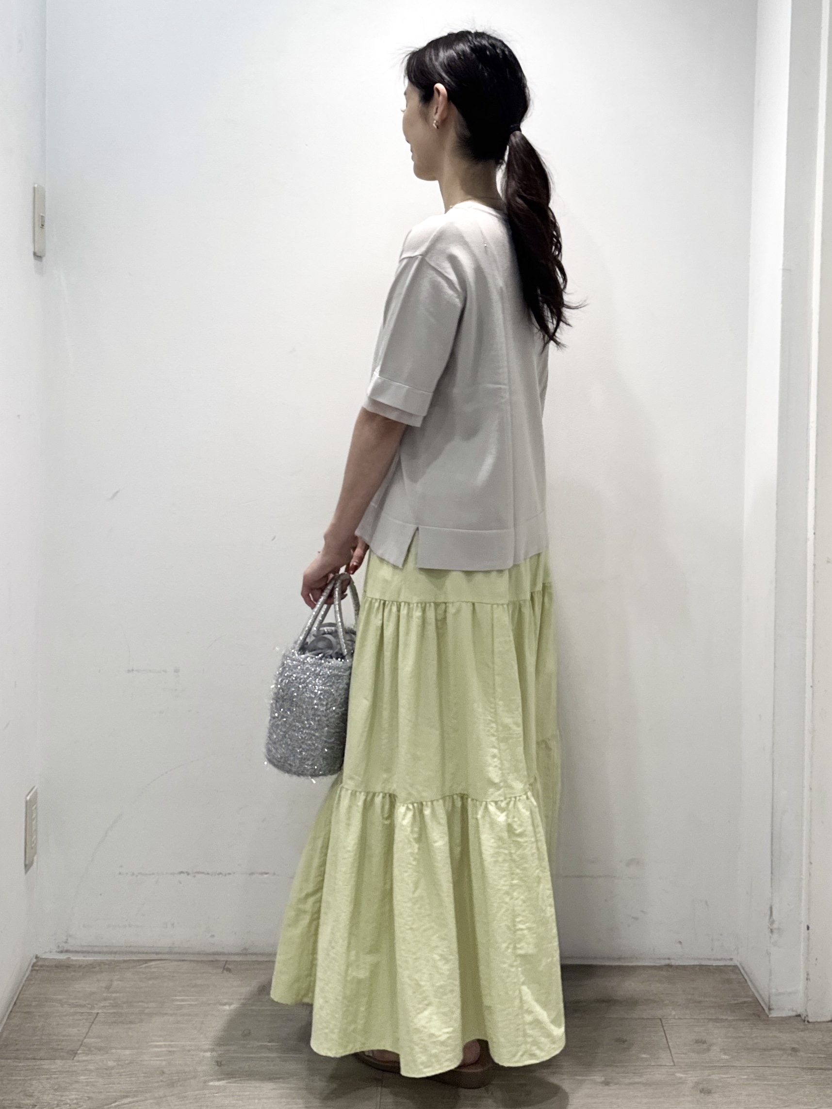 yuicciさんの「OPAQUE.CLIP｜【UV／接触冷感／抗ピル】シアー＆レイヤード風さらりニット《洗濯機OK》」を使ったコーディネート