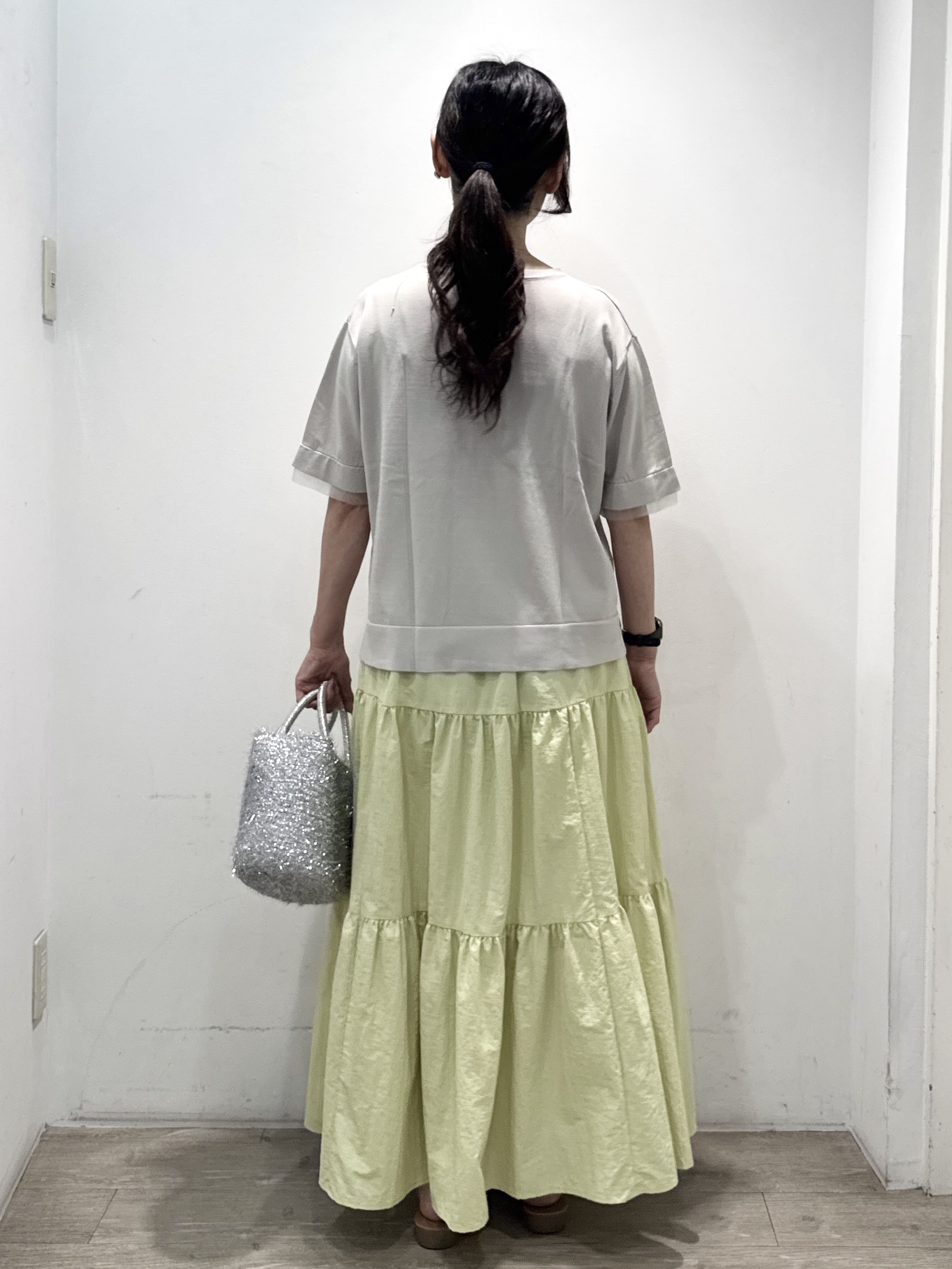 yuicciさんの「OPAQUE.CLIP｜【UV／接触冷感／抗ピル】シアー＆レイヤード風さらりニット《洗濯機OK》」を使ったコーディネート