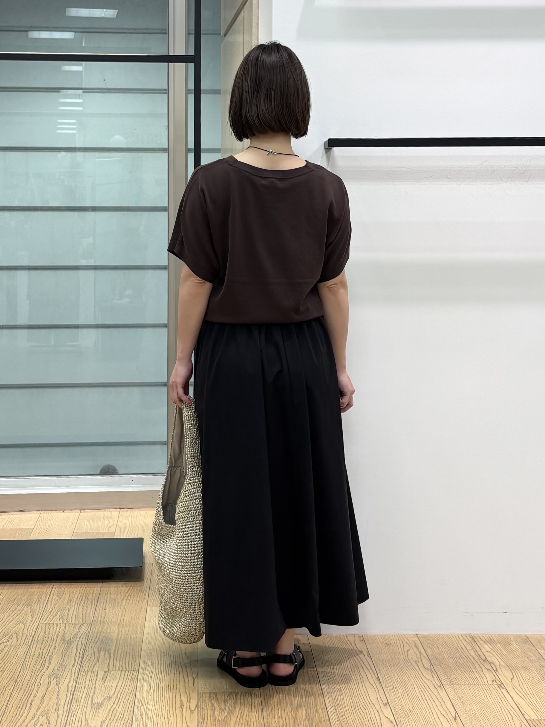 asamiさんの「INDIVI｜【洗える／コットン】ドライタッチさらりニットT」を使ったコーディネート