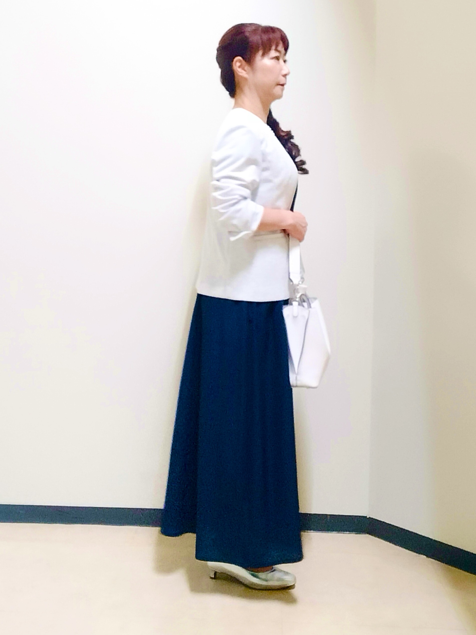 花さんの「Reflect｜【SS-4Lサイズ／UVカット／接触冷感】匠ジャケット／ノーカラー」を使ったコーディネート