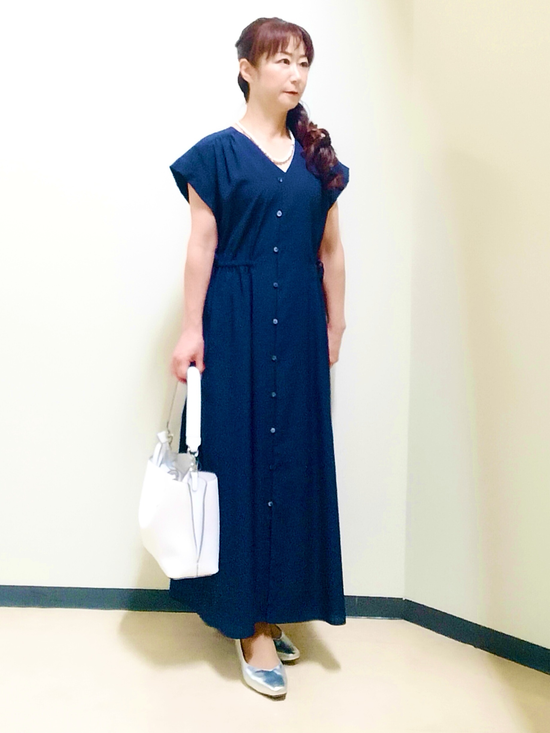 花さんの「Reflect｜【SS-4Lサイズ／UVカット／接触冷感】匠ジャケット／ノーカラー」を使ったコーディネート