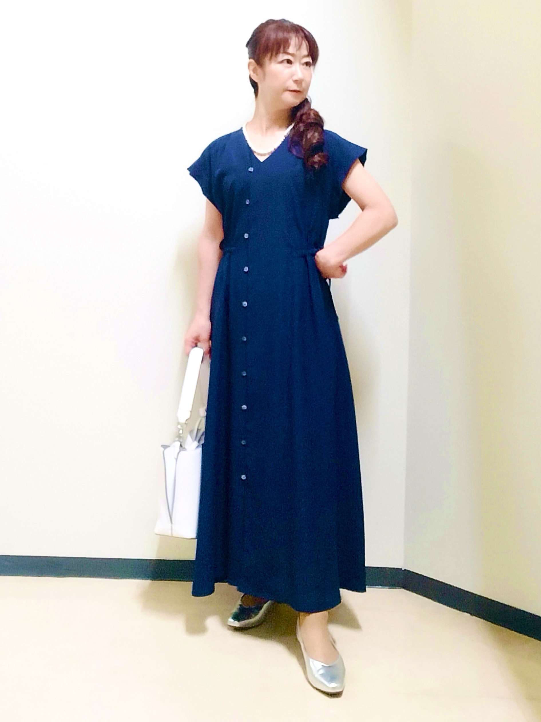 花さんの「Reflect｜【SS-4Lサイズ／UVカット／接触冷感】匠ジャケット／ノーカラー」を使ったコーディネート