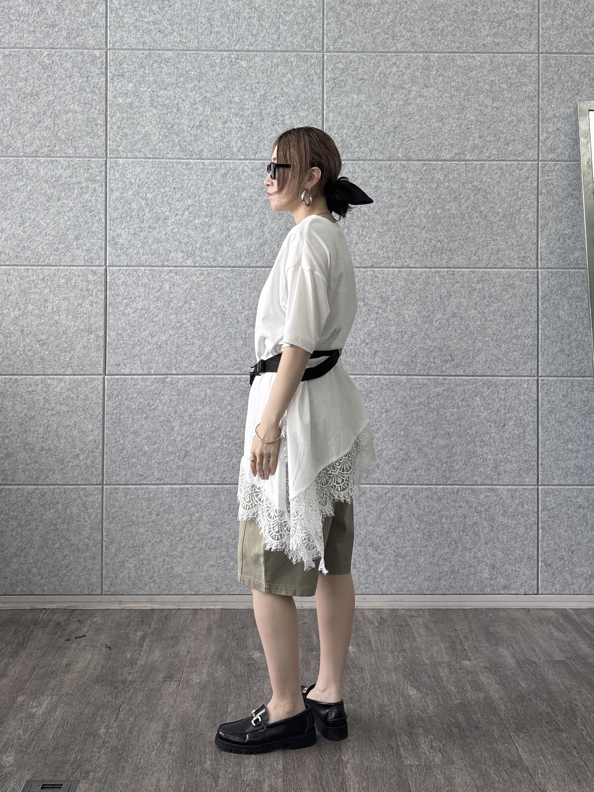 kotakiさんの「INDIVI｜裾レースアシメカットソー」を使ったコーディネート