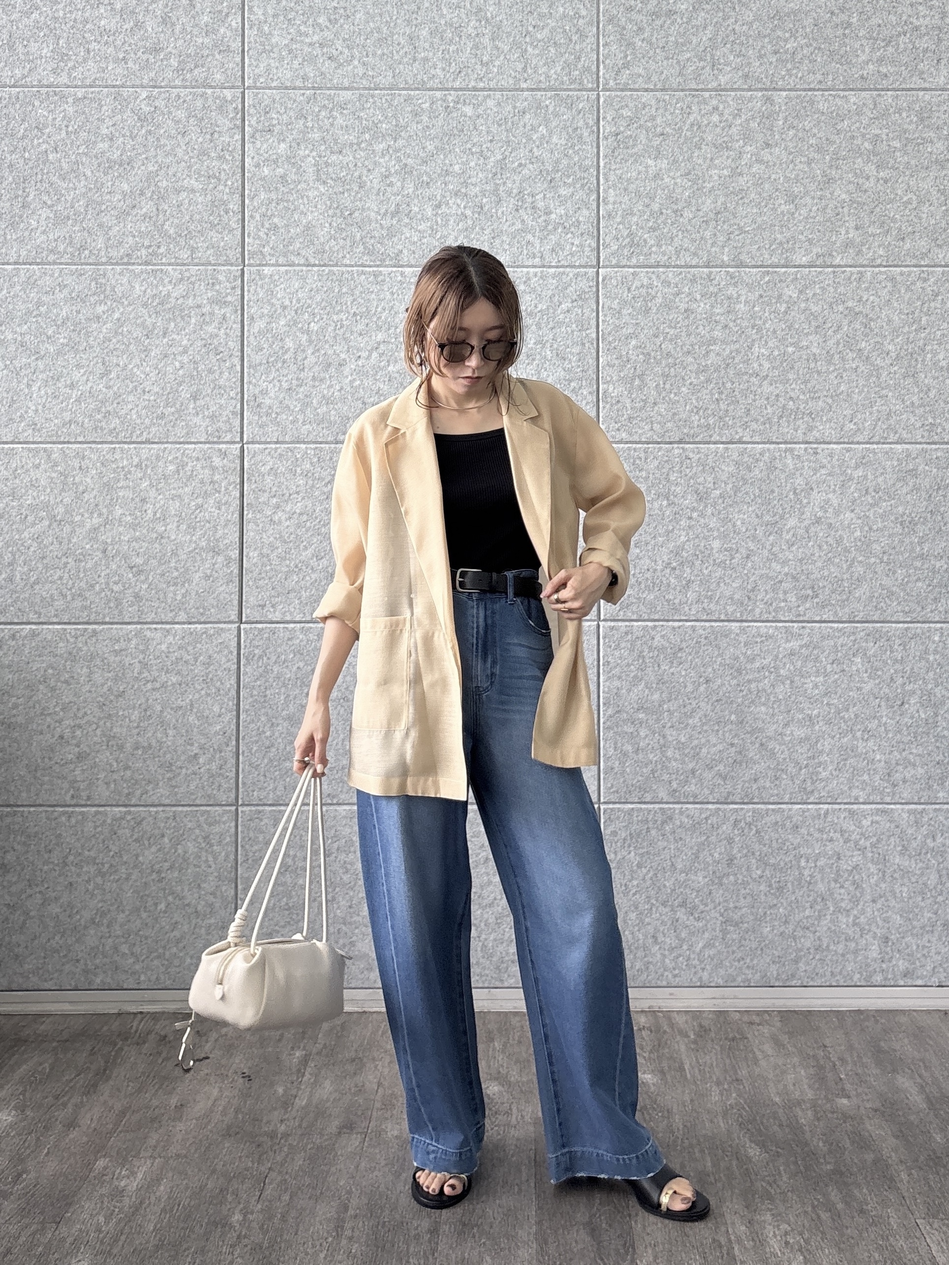 kotakiさんの「INDIVI｜シアーシャツジャケット【接触冷感】」を使ったコーディネート