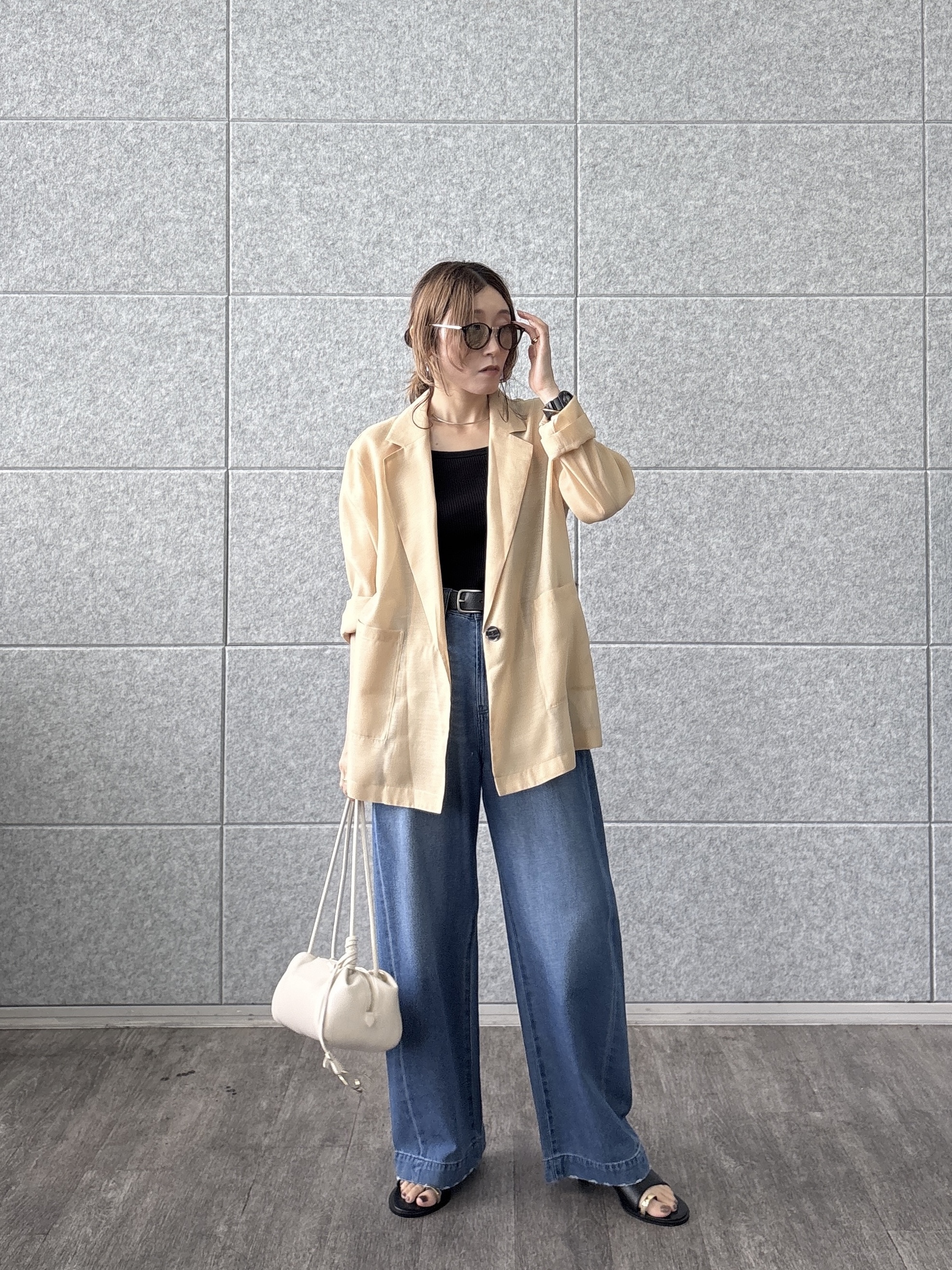 kotakiさんの「INDIVI｜シアーシャツジャケット【接触冷感】」を使ったコーディネート
