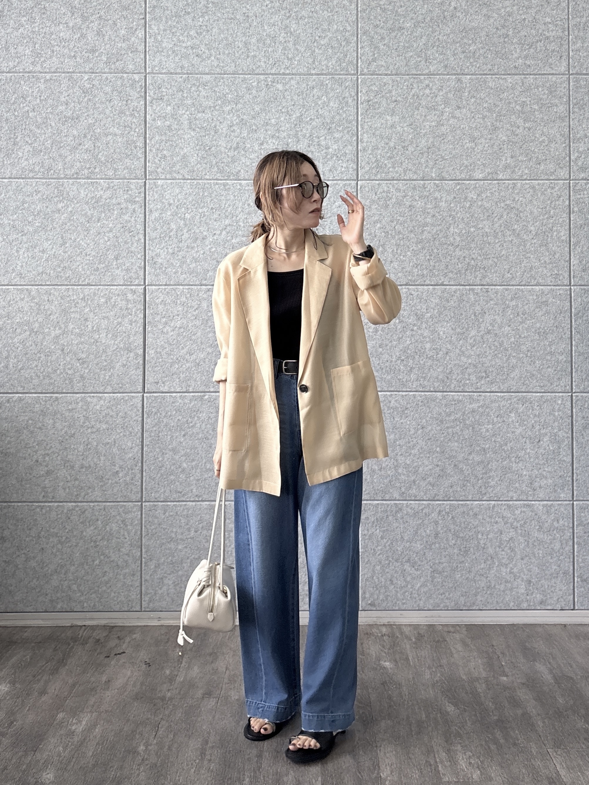 kotakiさんの「INDIVI｜シアーシャツジャケット【接触冷感】」を使ったコーディネート