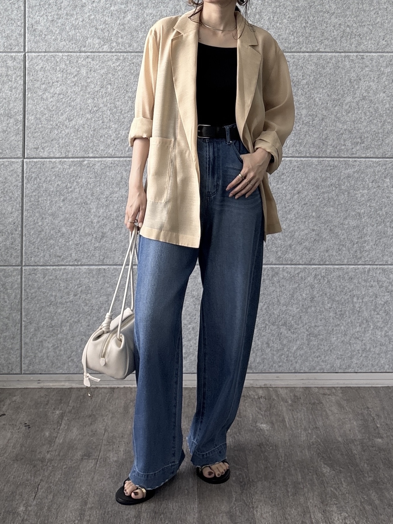 kotakiさんの「INDIVI｜シアーシャツジャケット【接触冷感】」を使ったコーディネート