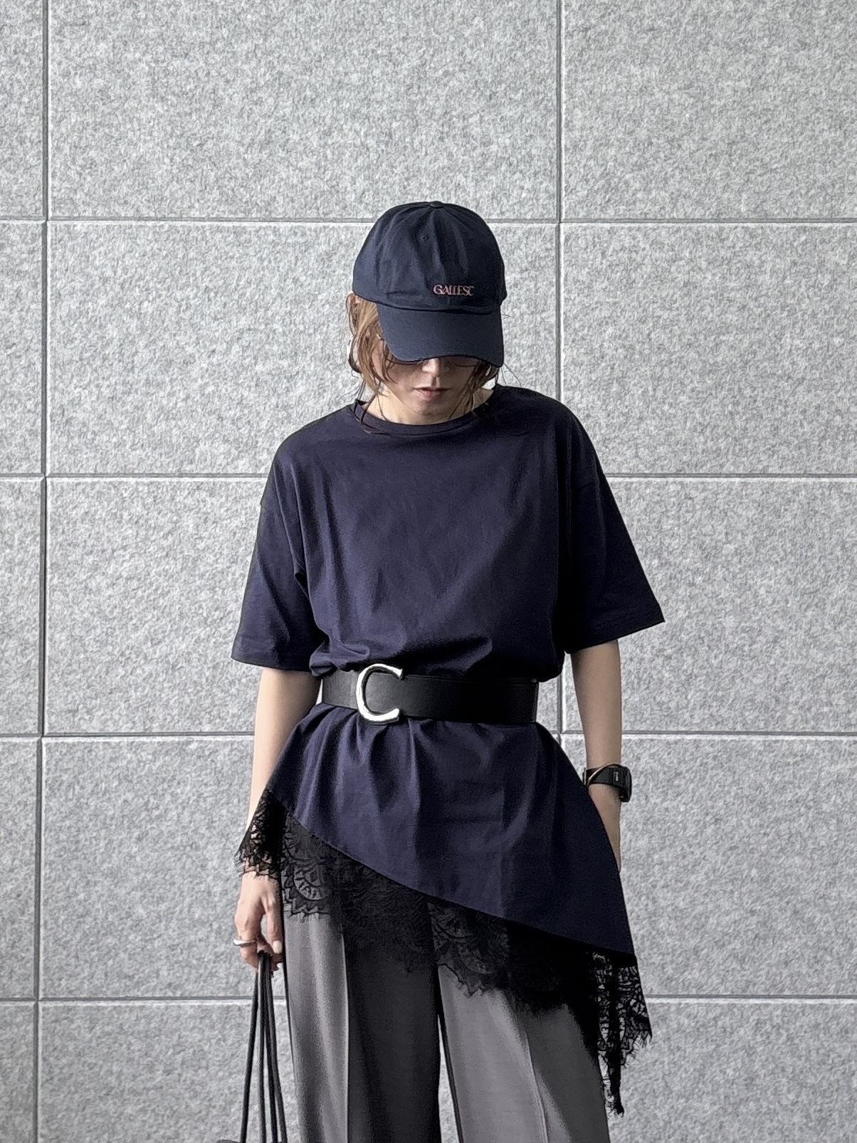 kotakiさんの「INDIVI｜裾レースアシメカットソー」を使ったコーディネート