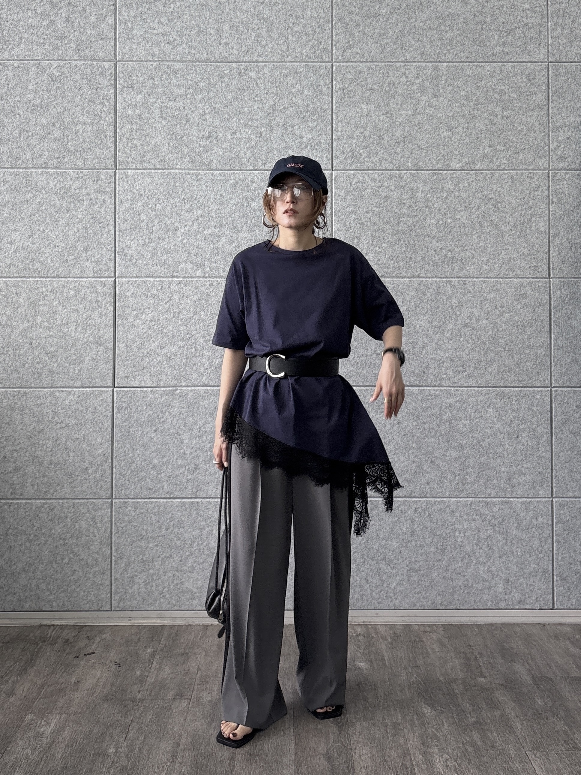 kotakiさんの「INDIVI｜裾レースアシメカットソー」を使ったコーディネート