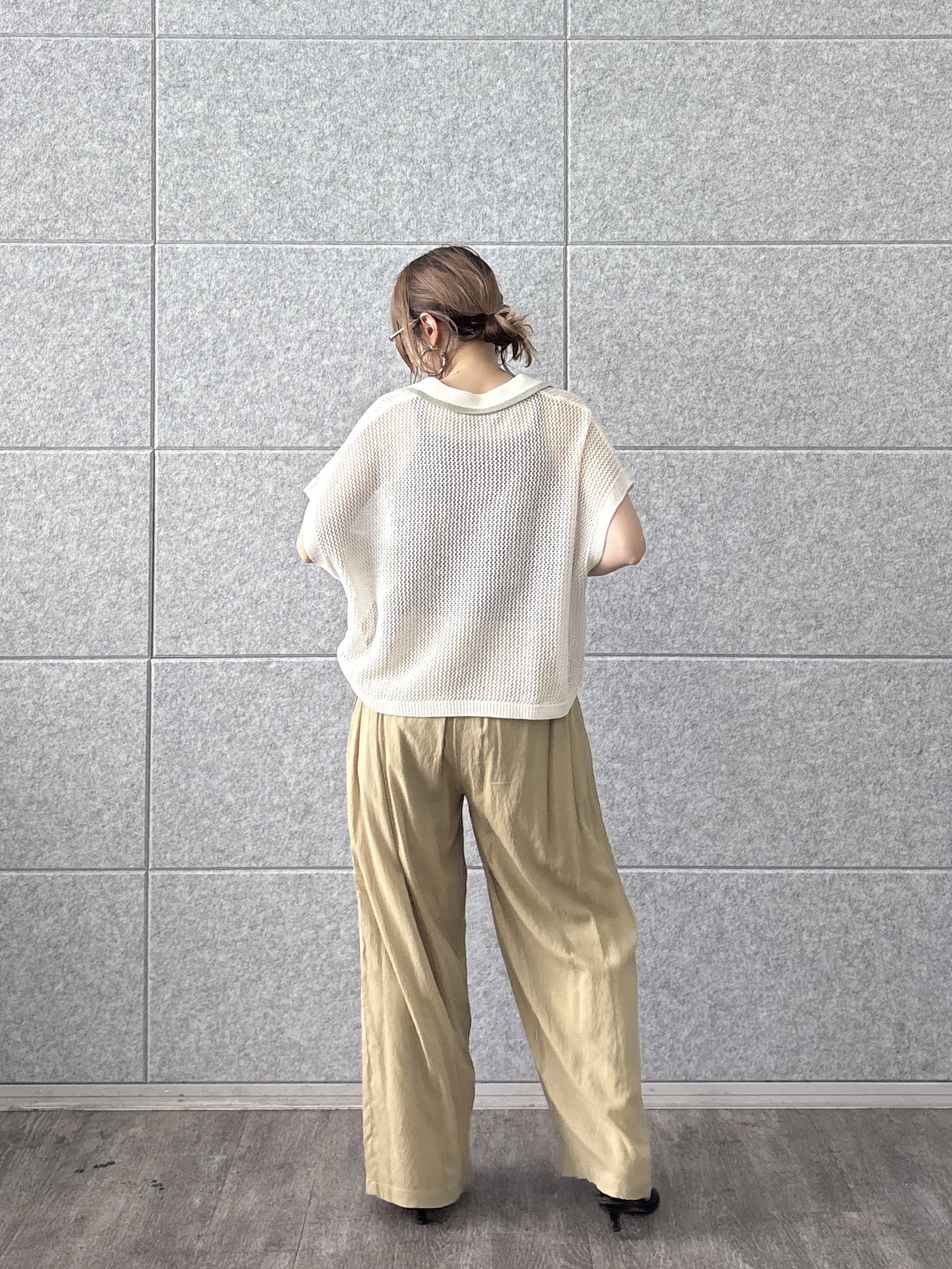 kotakiさんの「INDIVI｜メッシュポロドルマンニット」を使ったコーディネート