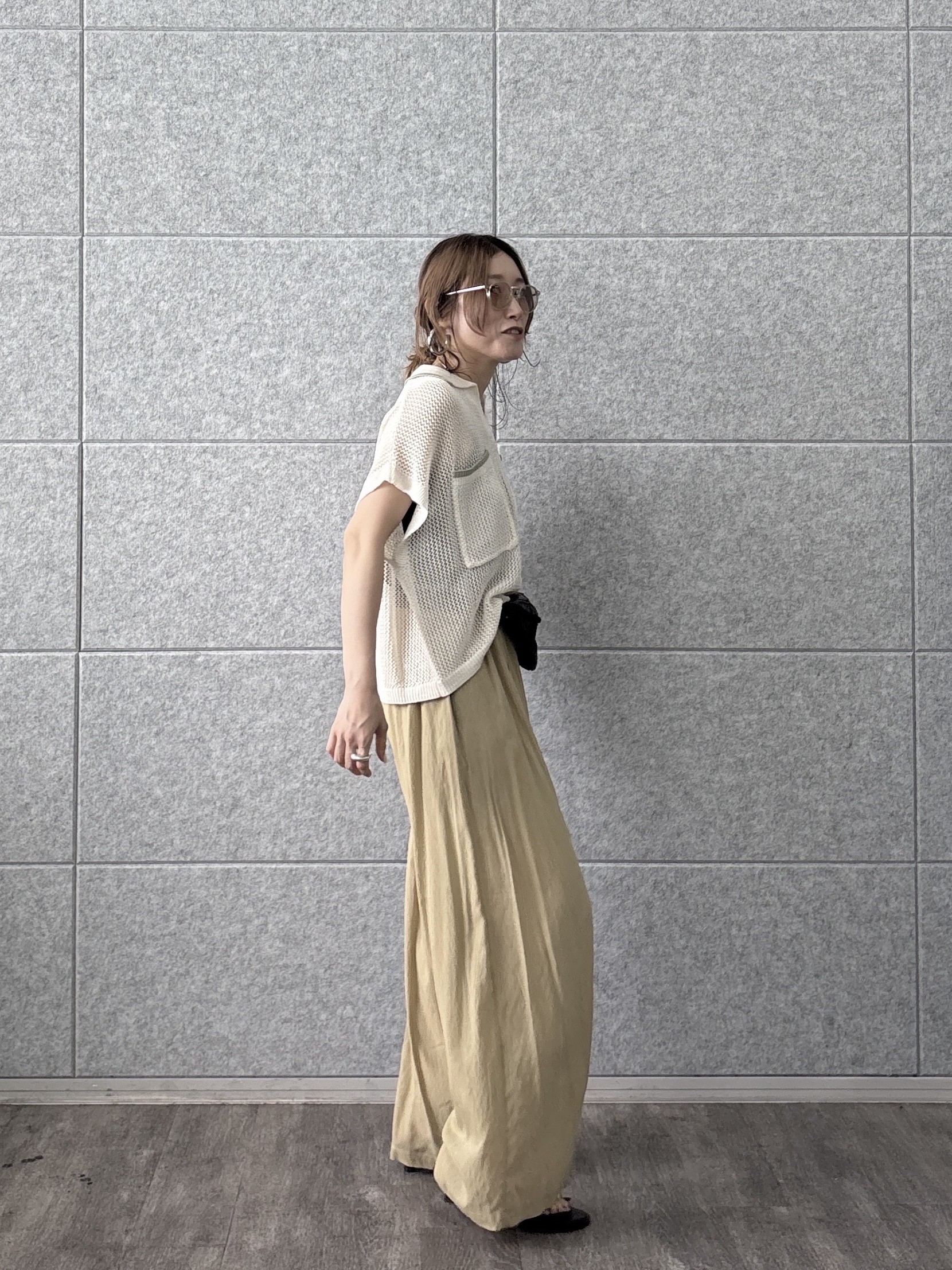 kotakiさんの「INDIVI｜メッシュポロドルマンニット」を使ったコーディネート