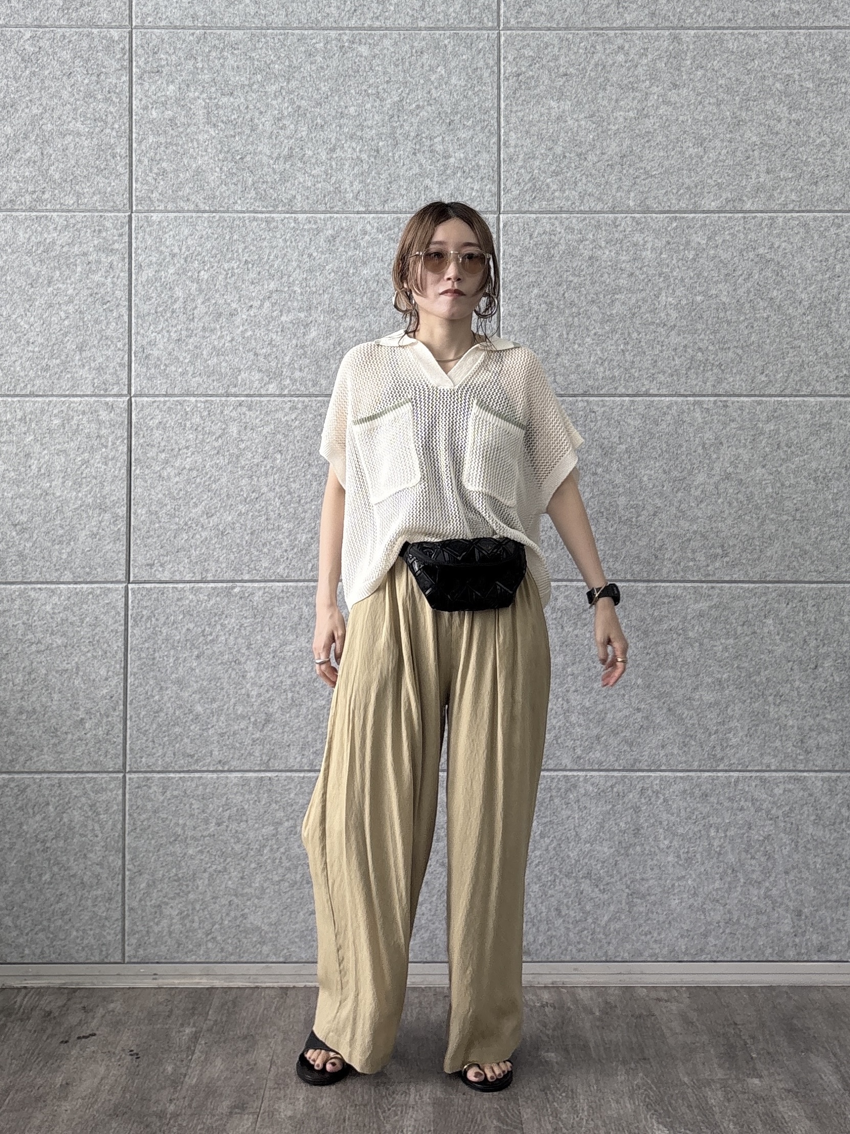 kotakiさんの「INDIVI｜メッシュポロドルマンニット」を使ったコーディネート