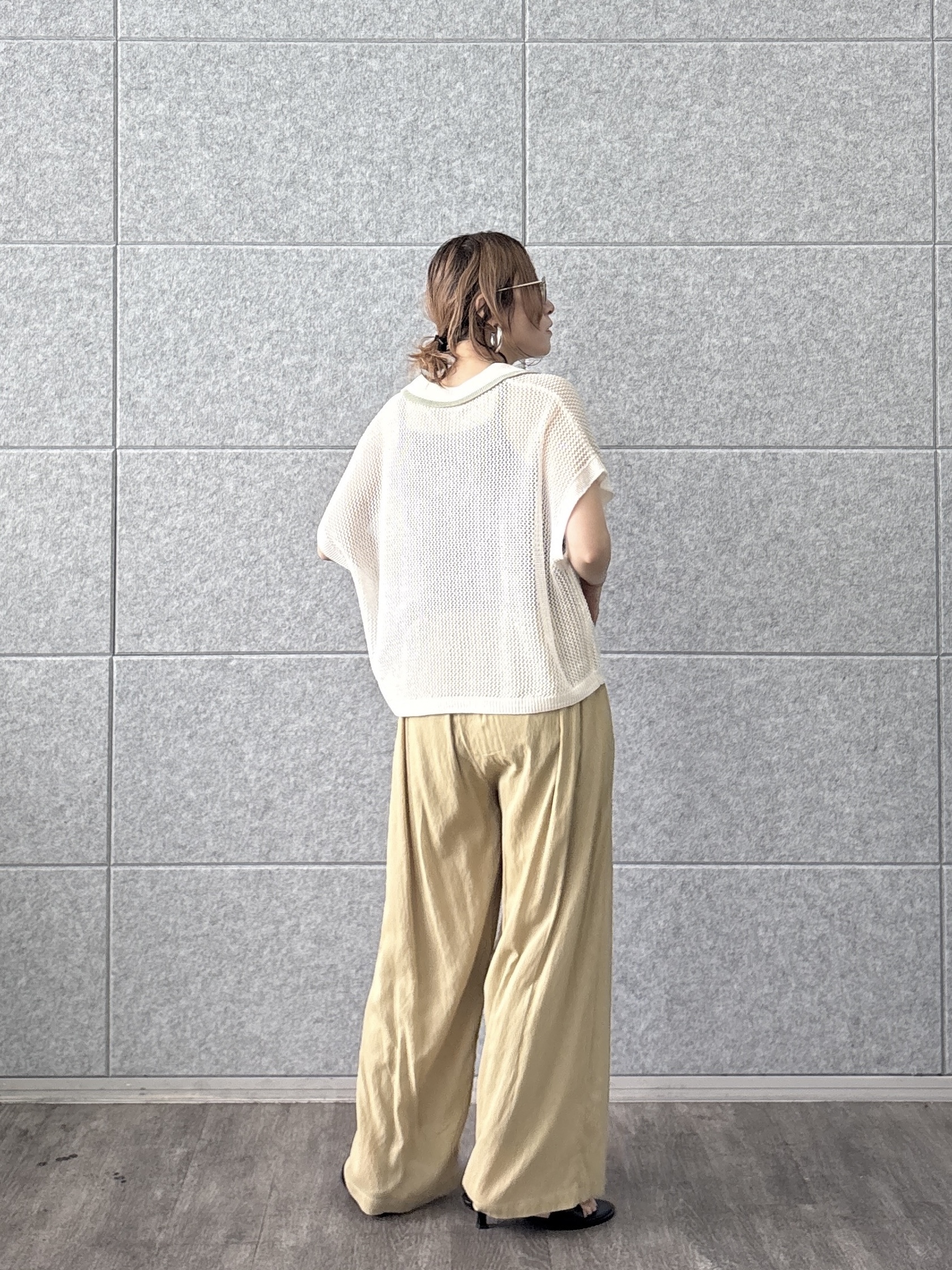 kotakiさんの「INDIVI｜メッシュポロドルマンニット」を使ったコーディネート