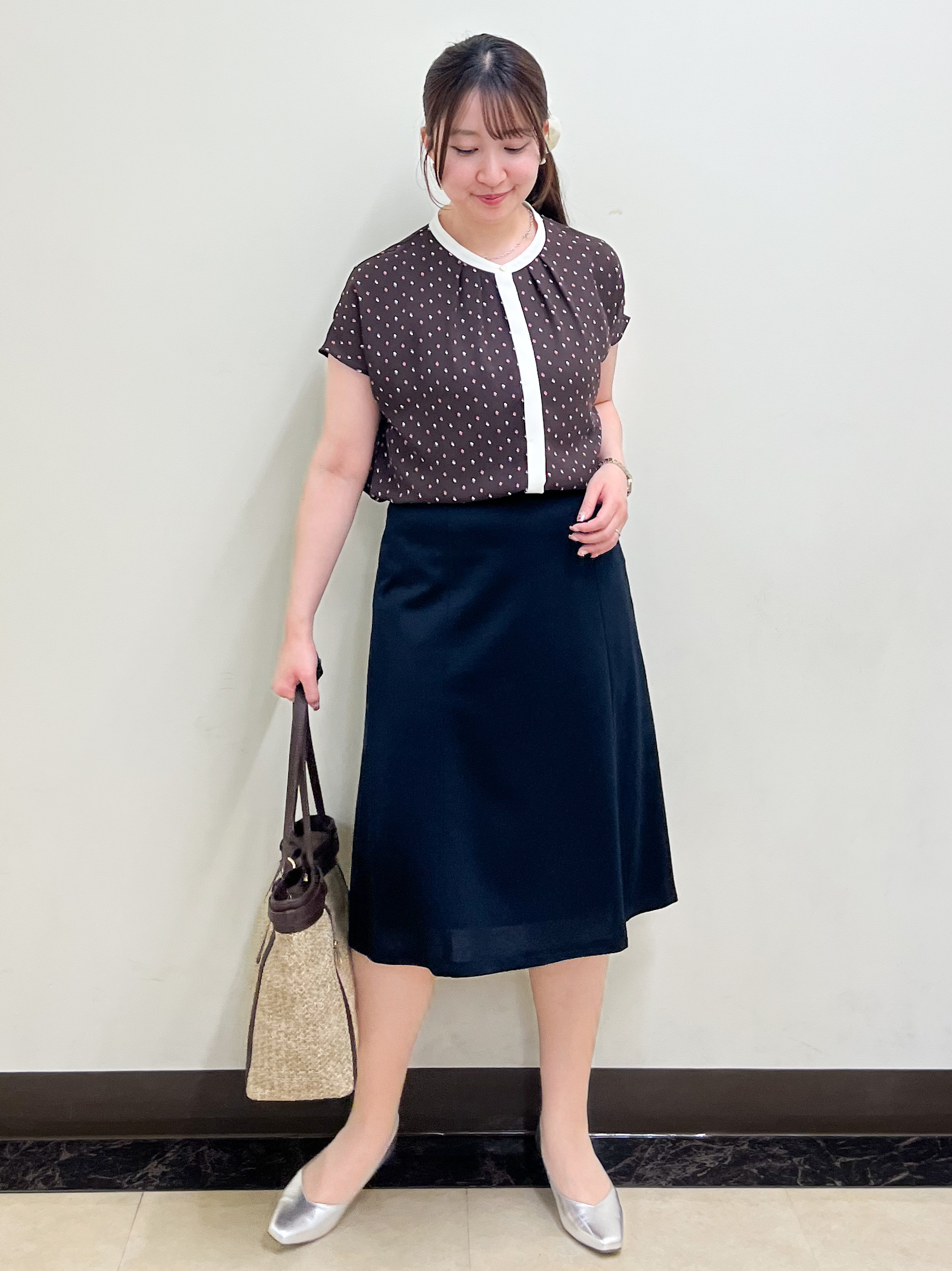 mikikoさんの「Reflect｜【通勤におすすめ◎】ジョーゼットブラウス」を使ったコーディネート