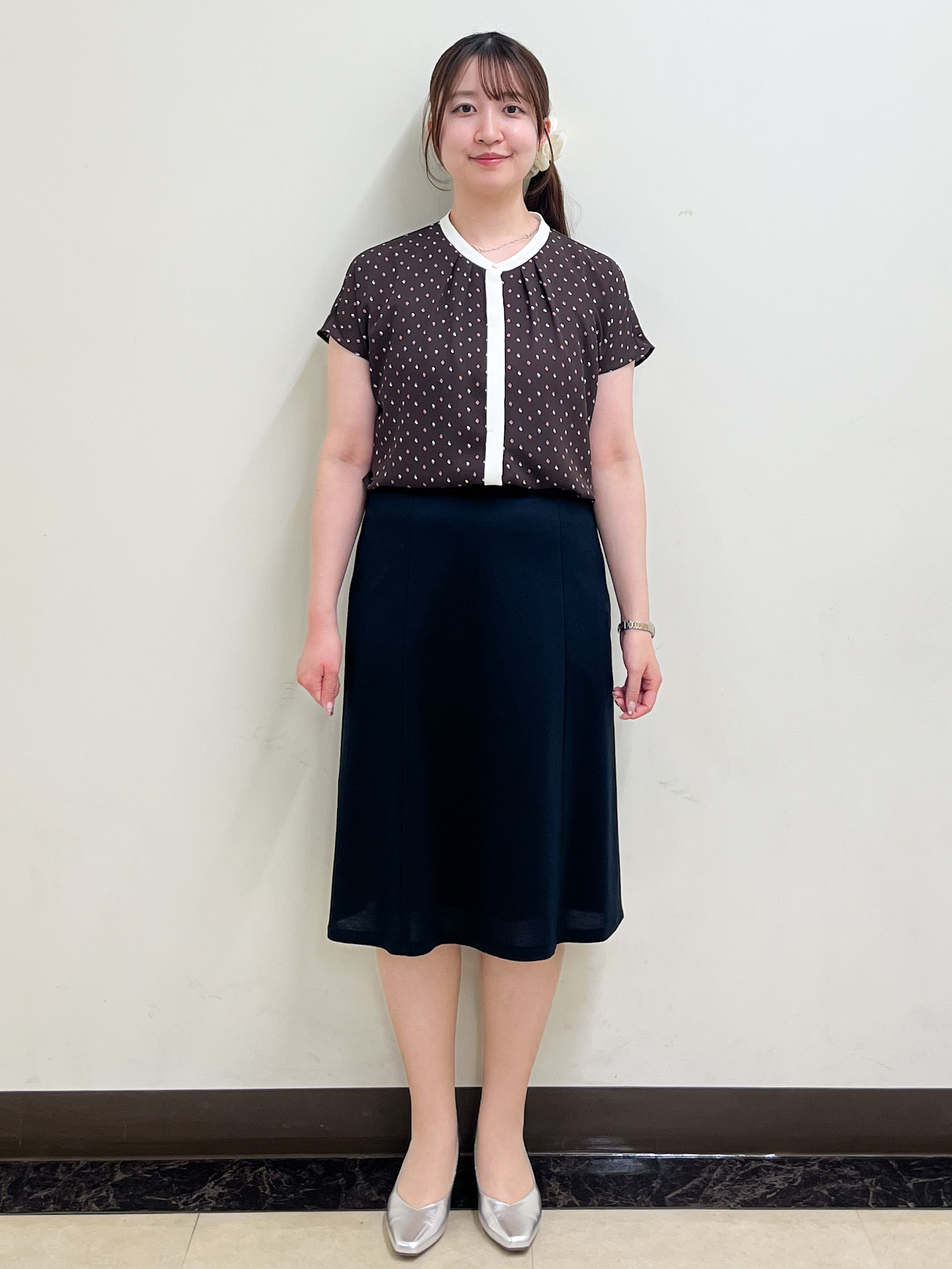 mikikoさんの「Reflect｜【通勤におすすめ◎】ジョーゼットブラウス」を使ったコーディネート