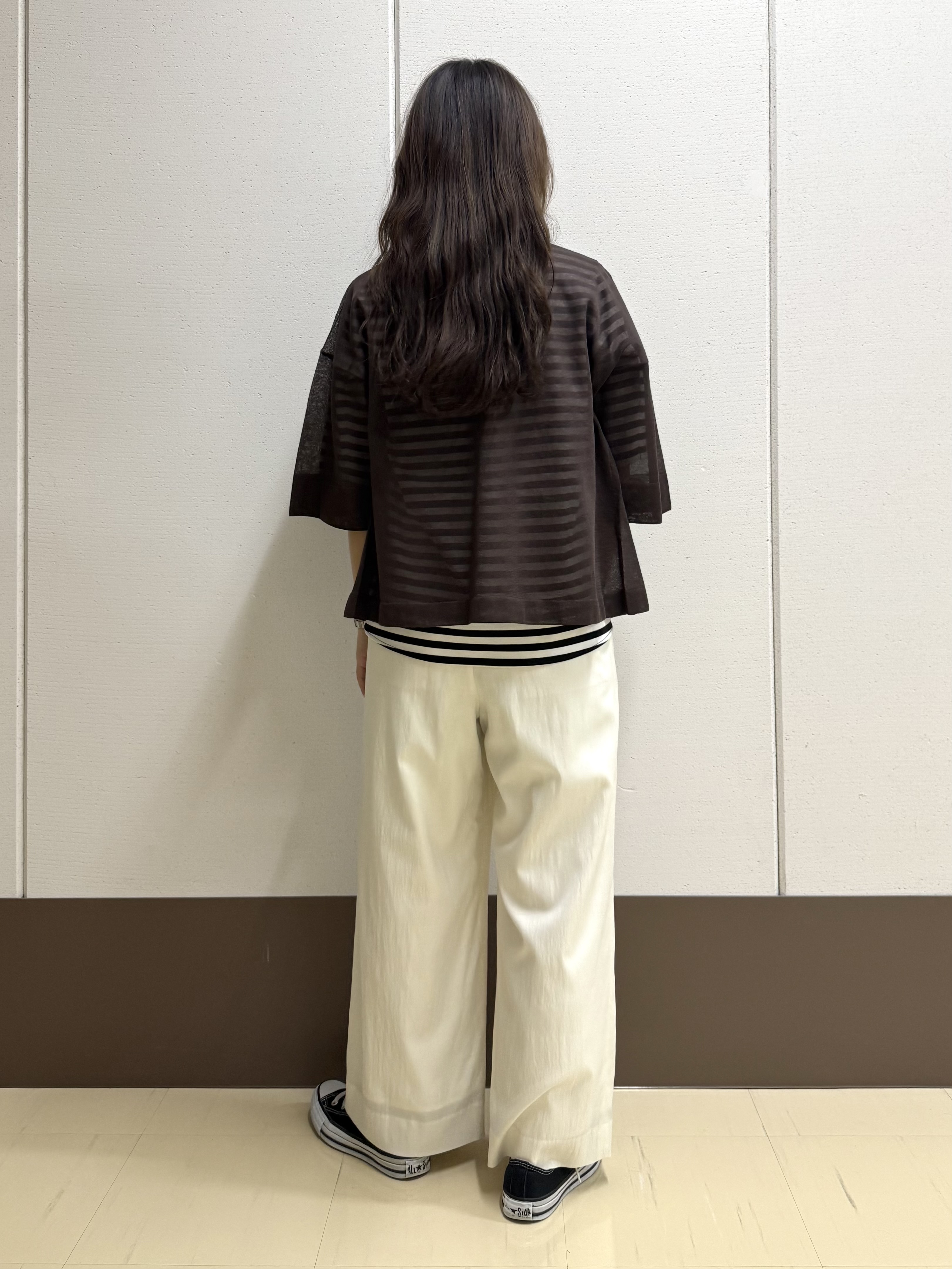 mamiさんの「INDIVI｜【抗菌防臭／消臭】上品光沢コットンTシャツ」を使ったコーディネート