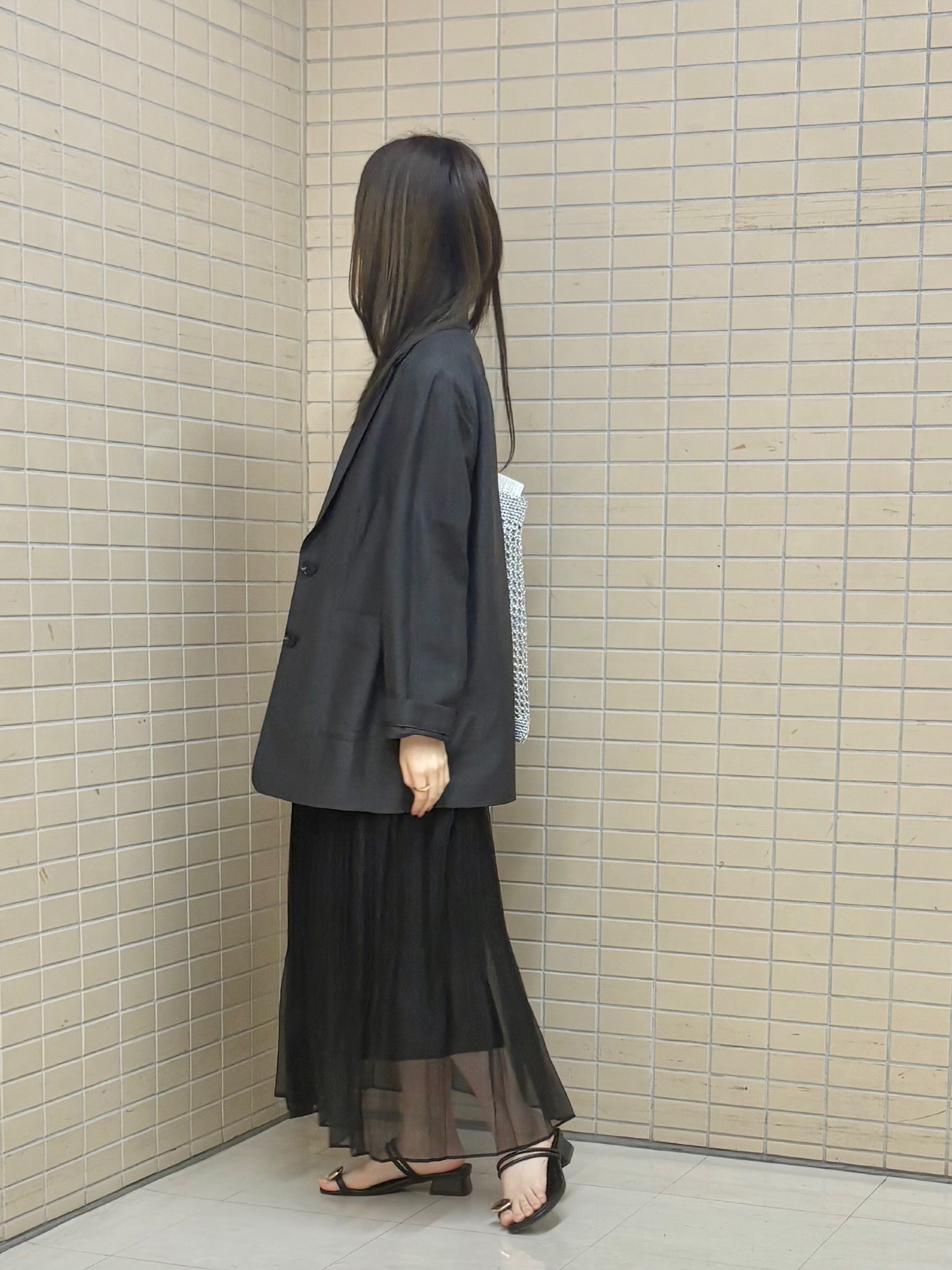 kyokaさんの「UNTITLED｜【程よいシアー感/洗える】エアリーバイオジャケット」を使ったコーディネート