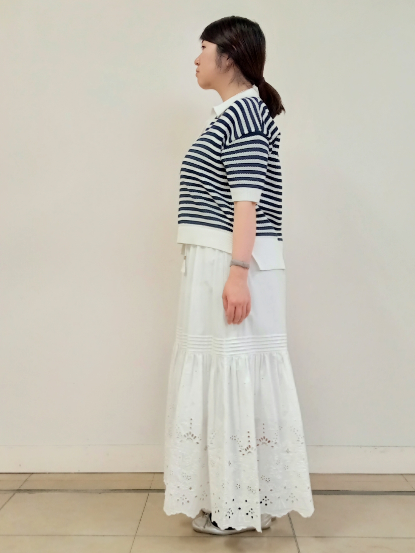 emiさんの「DRESSTERIOR｜ウォッシャブルスキッパークロップドニット」を使ったコーディネート