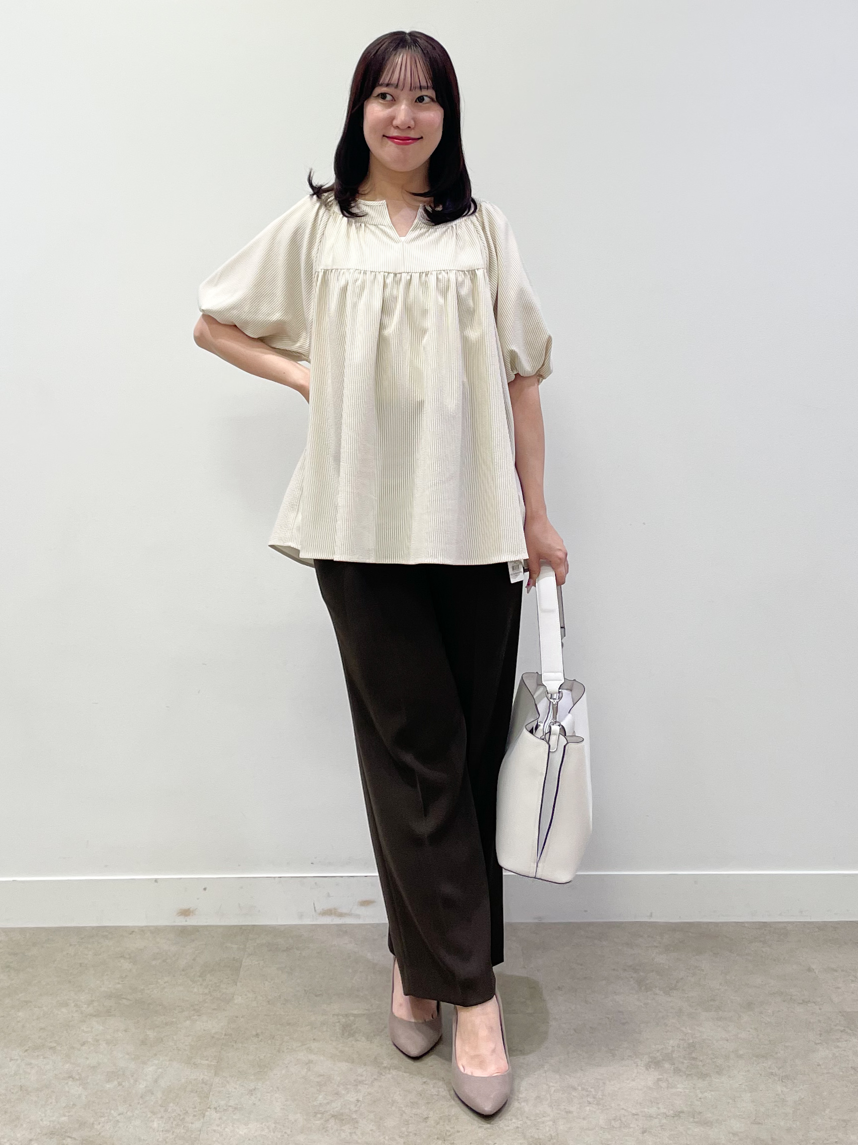 yukariさんの「Reflect｜【セットアップ可】テーラードカラーミディアム丈ジレ」を使ったコーディネート